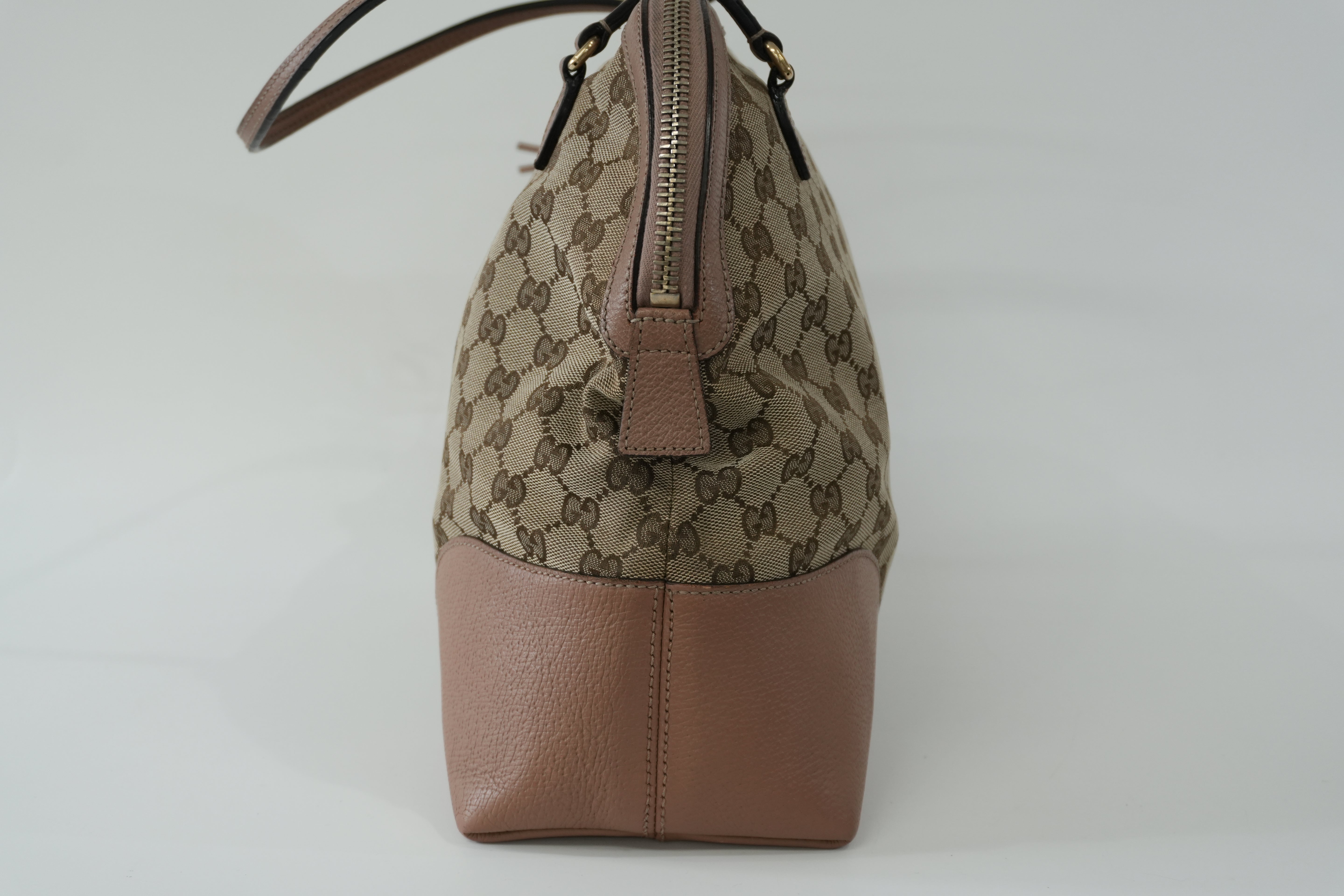 Pre-owned Gucci Fabric Canvas Guccisima Tote Bag Pink