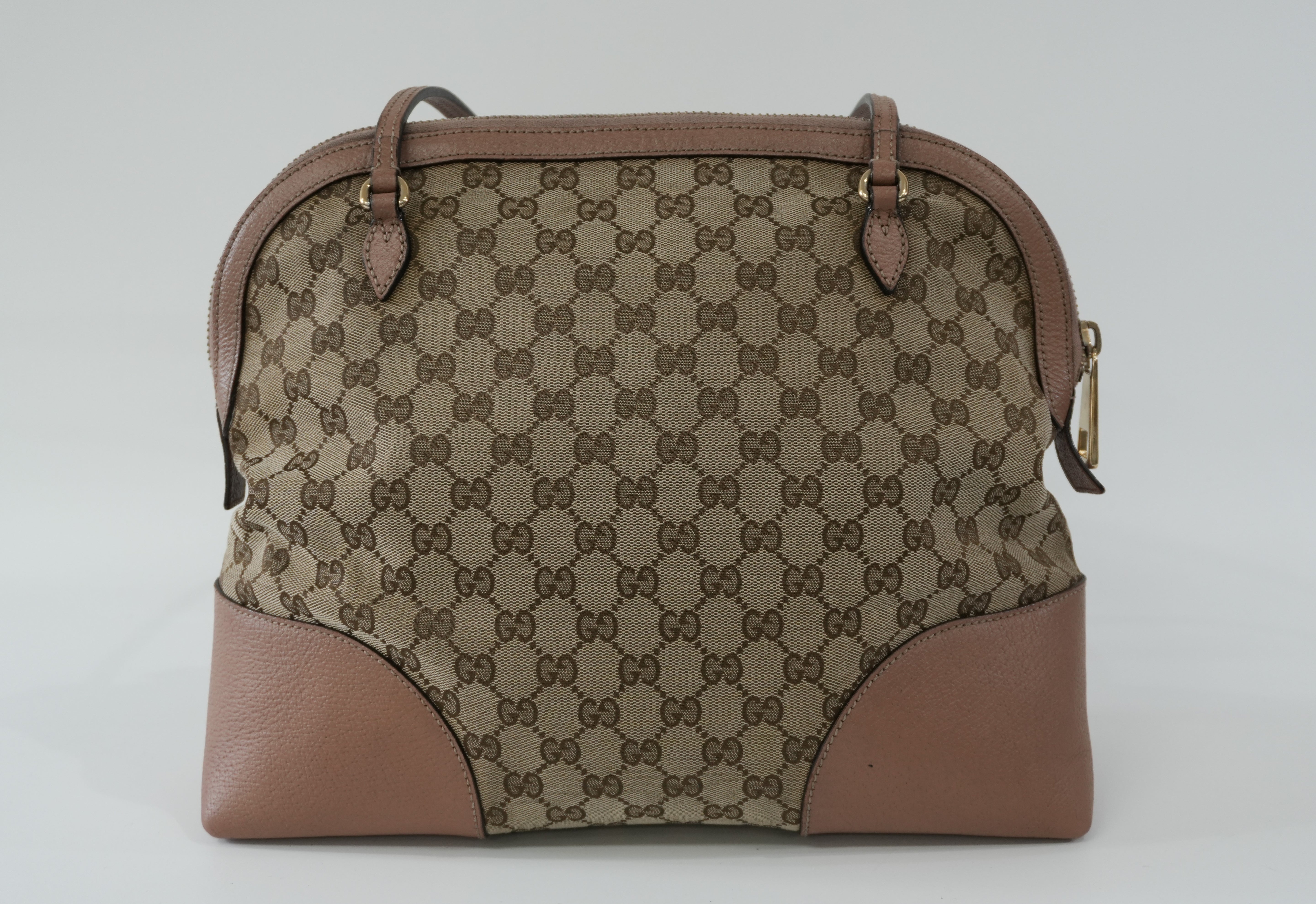 Pre-owned Gucci Fabric Canvas Guccisima Tote Bag Pink