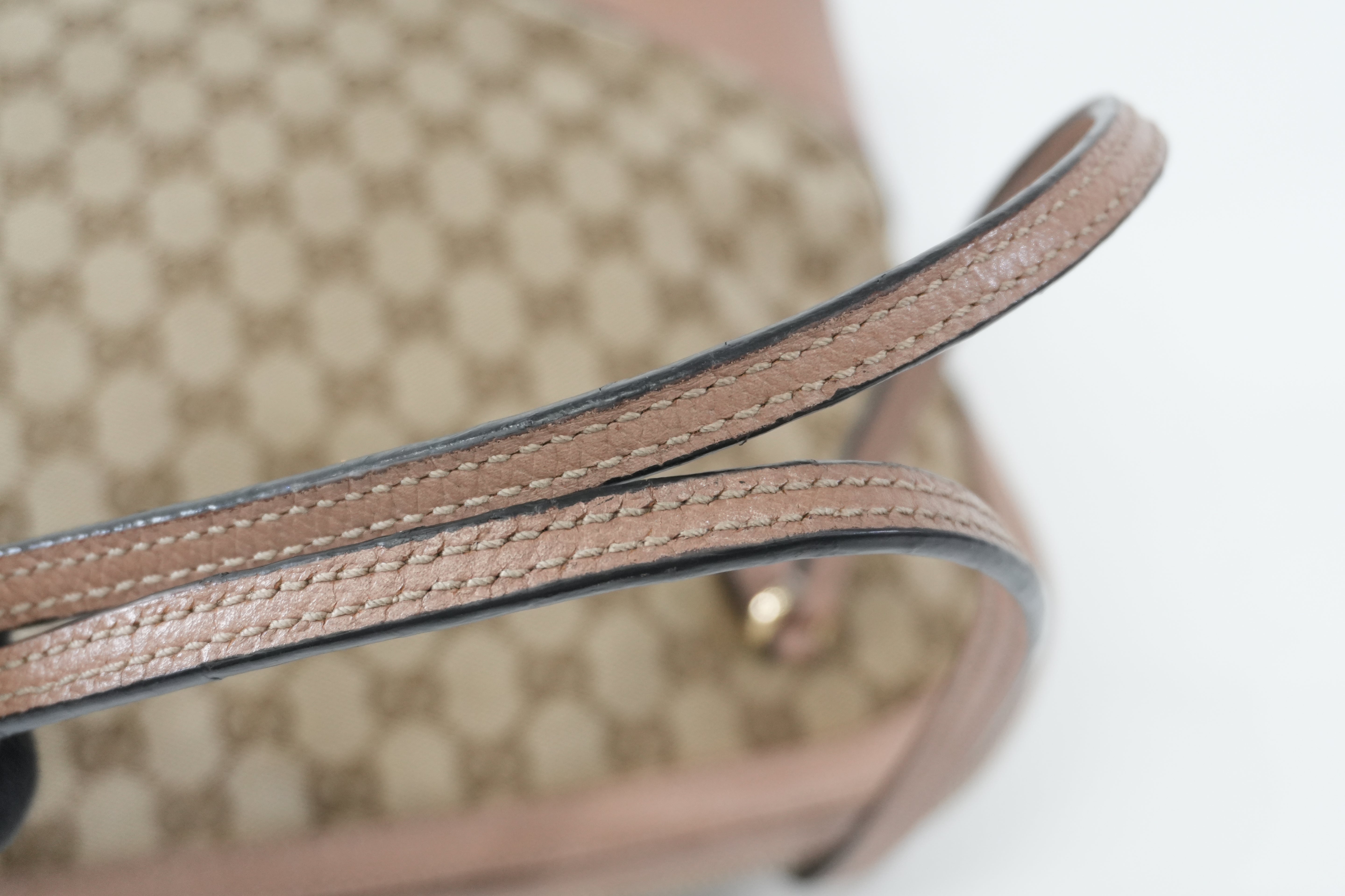 Pre-owned Gucci Fabric Canvas Guccisima Tote Bag Pink