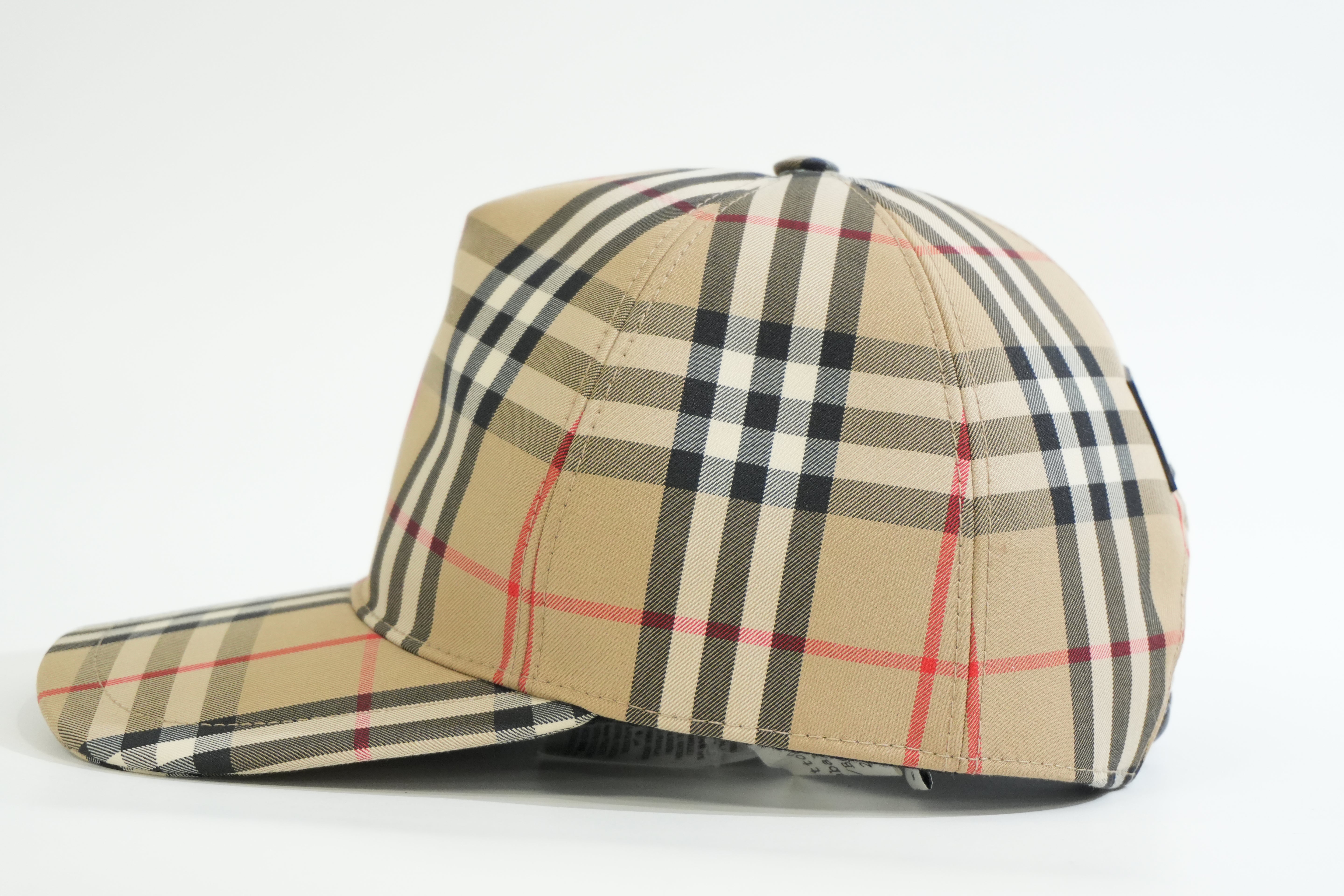 Pre-owned Burberry Nova Check Baseball Cap Beige