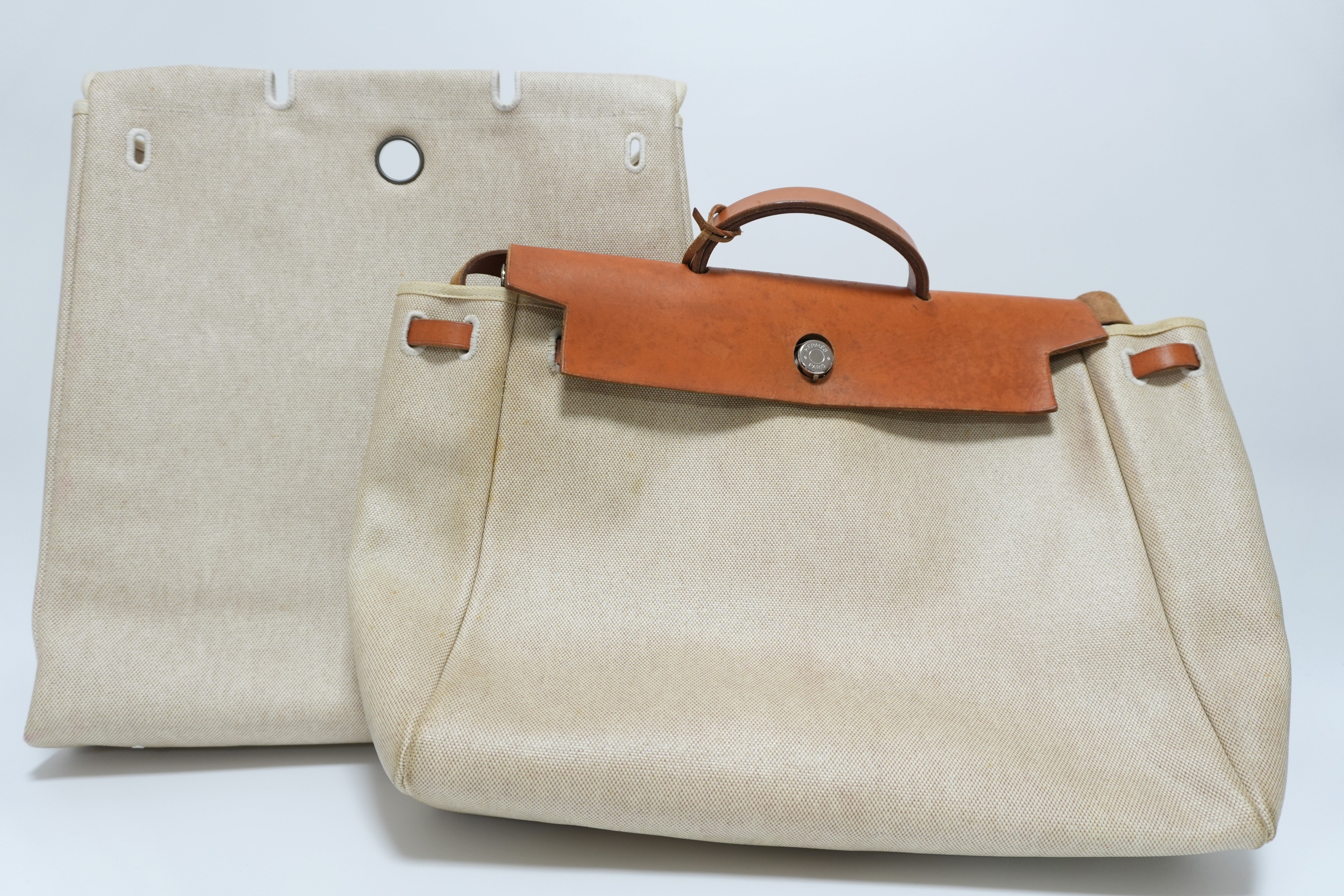 エルメス クラシック キャンバス エルバッグ ナチュラル トワル 中古