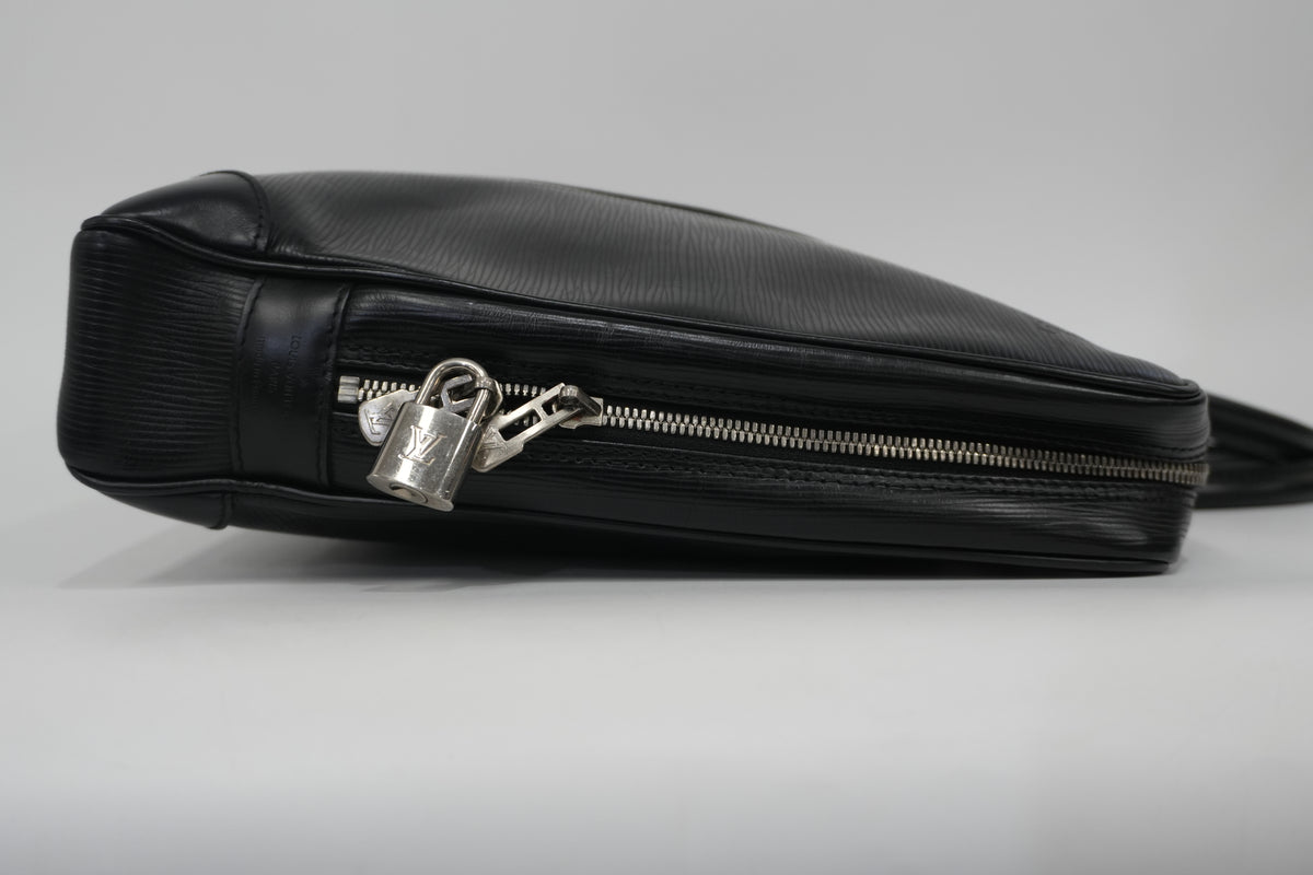 Pre-Owned Louis Vuitton Epi Porte Documents Briefcase Black