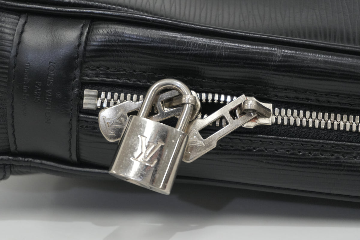 Pre-Owned Louis Vuitton Epi Porte Documents Briefcase Black
