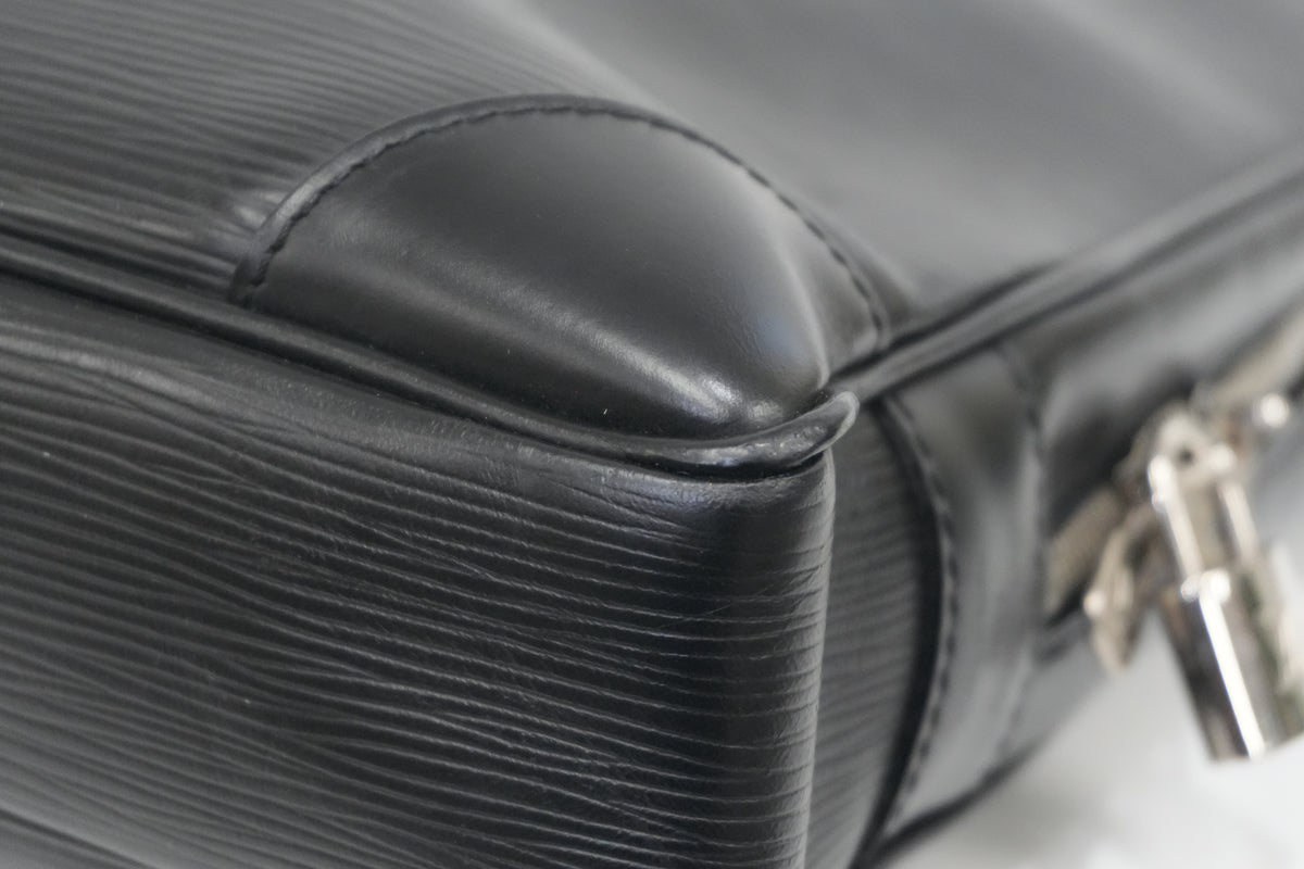 Pre-Owned Louis Vuitton Epi Porte Documents Briefcase Black