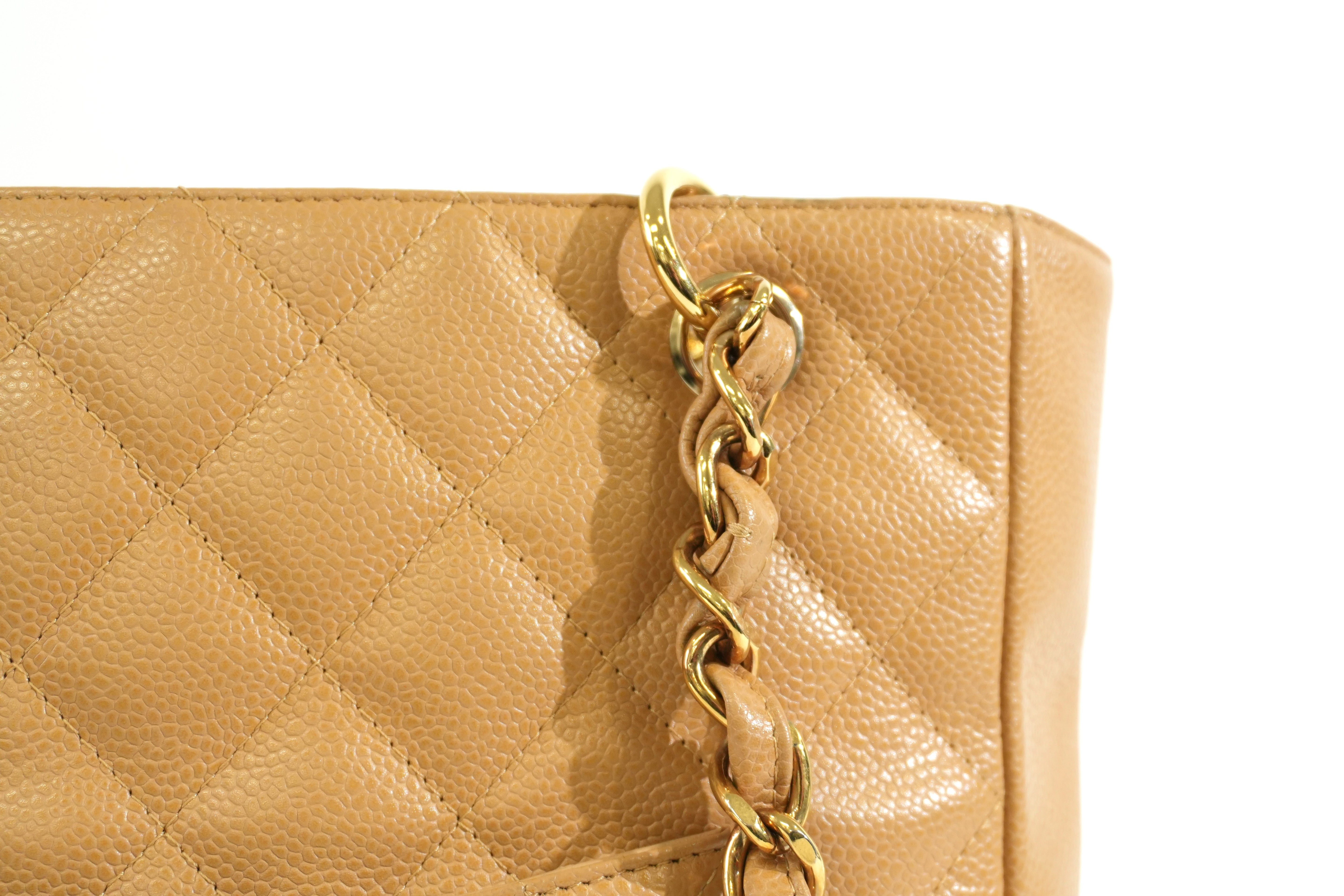 Pre-owned Chanel PST Tote Bag Beige