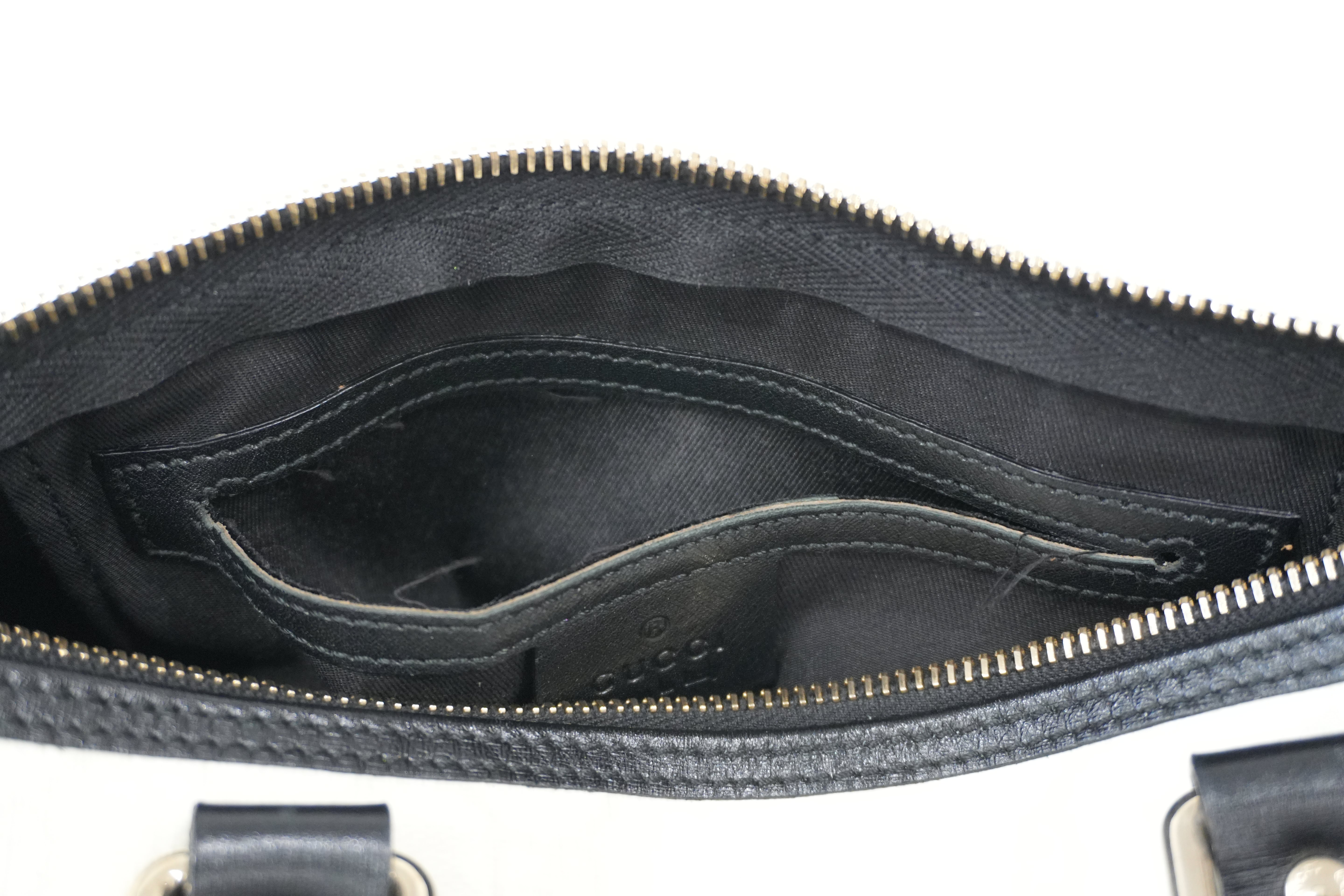 Pre-owned Gucci Canvas GG Supreme Boston Handbag White