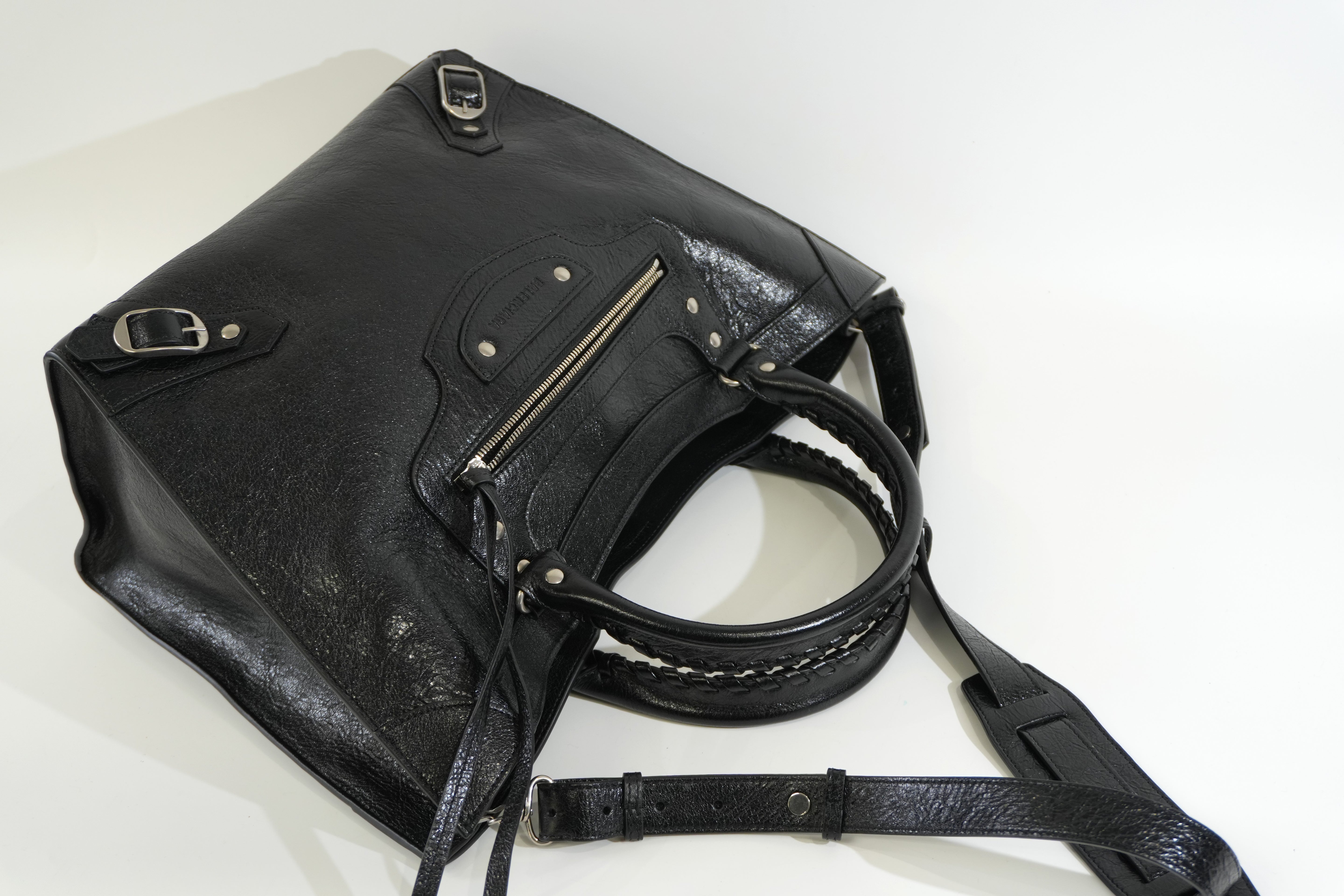 Pre-owned Balenciaga Classic Upside Down Medium Tote bag Black