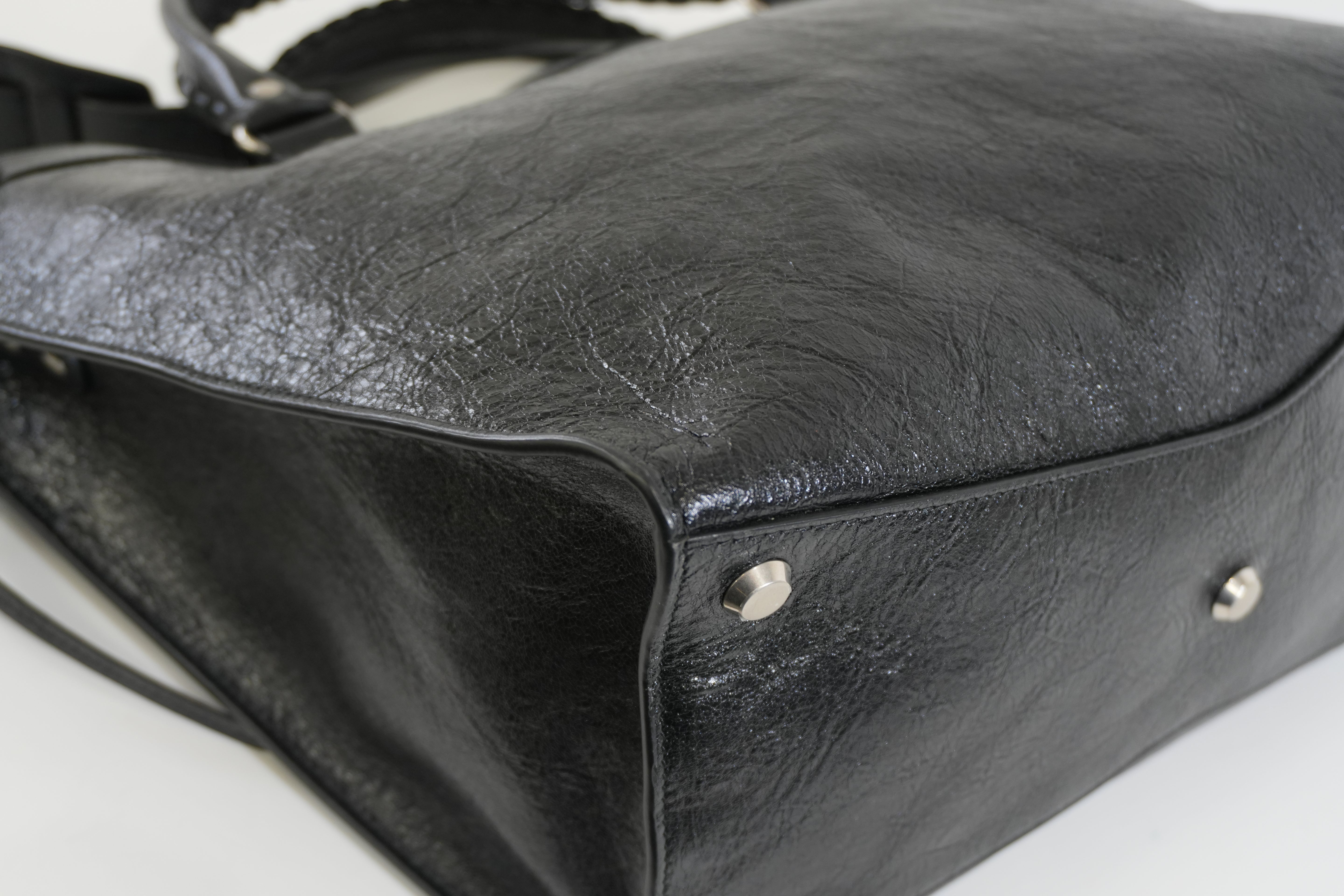 Pre-owned Balenciaga Classic Upside Down Medium Tote bag Black