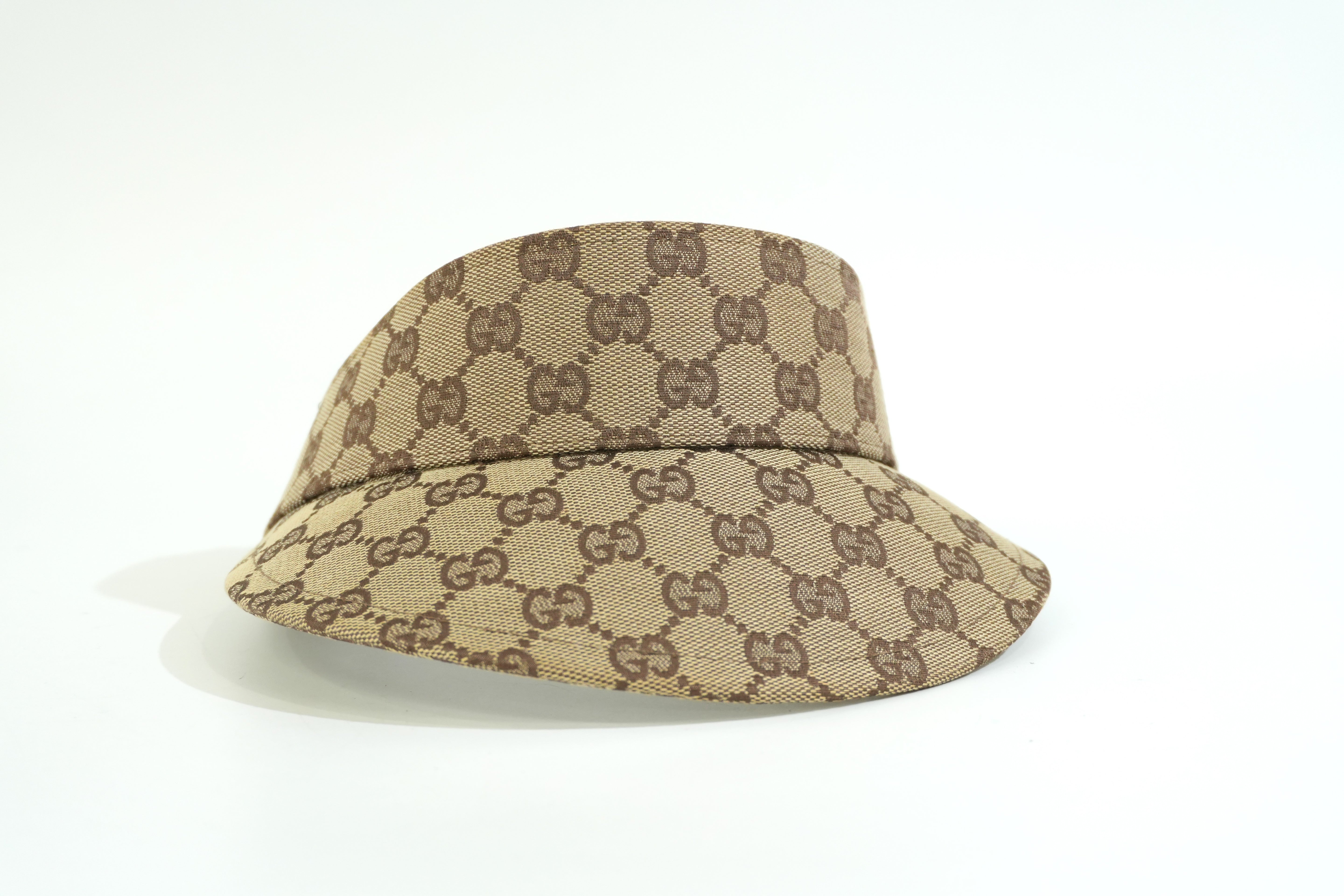 Pre-owned Gucci Guccisima Visor Brown