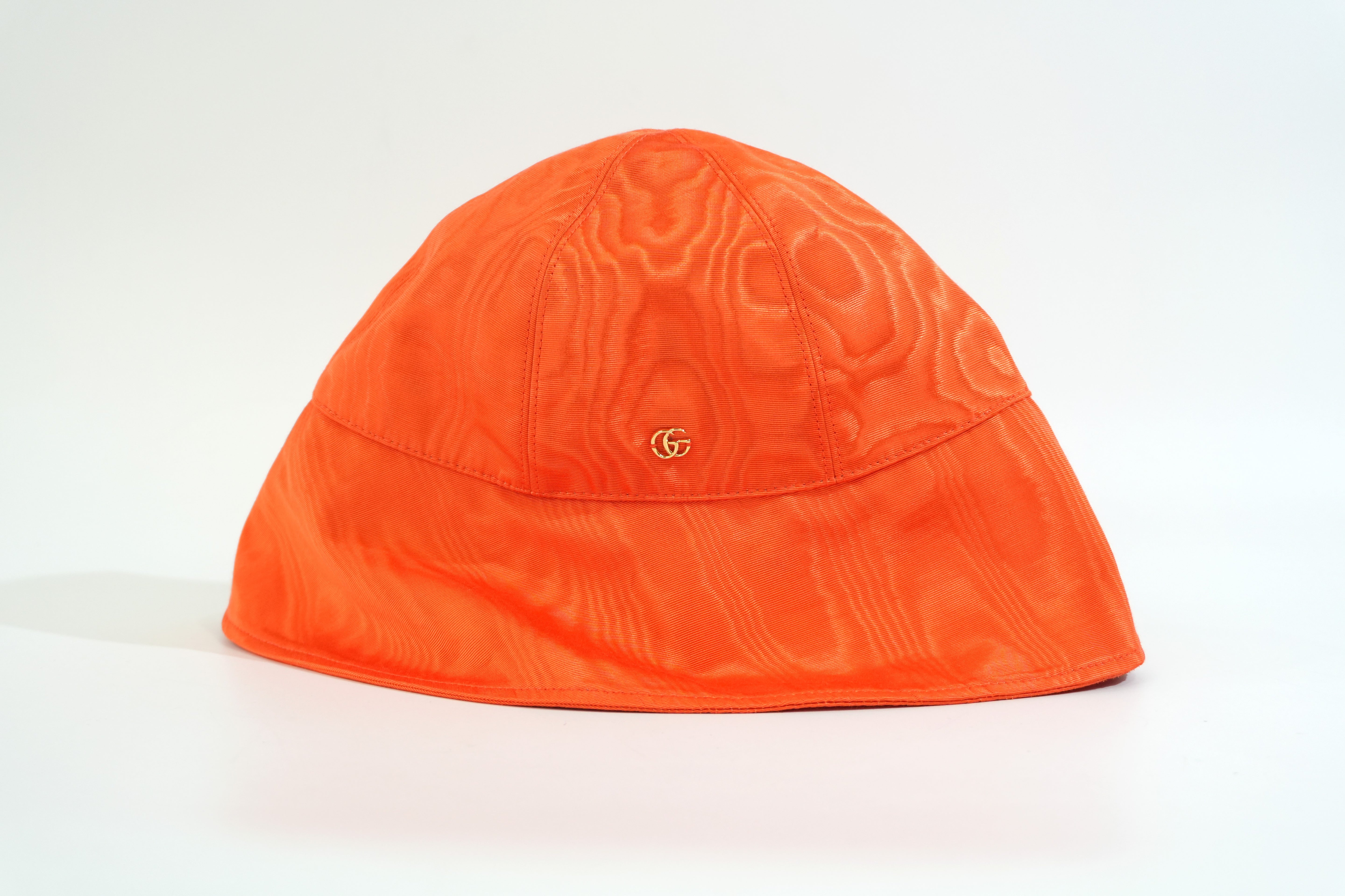 Pre-owned Gucci Bucket Hat Orange