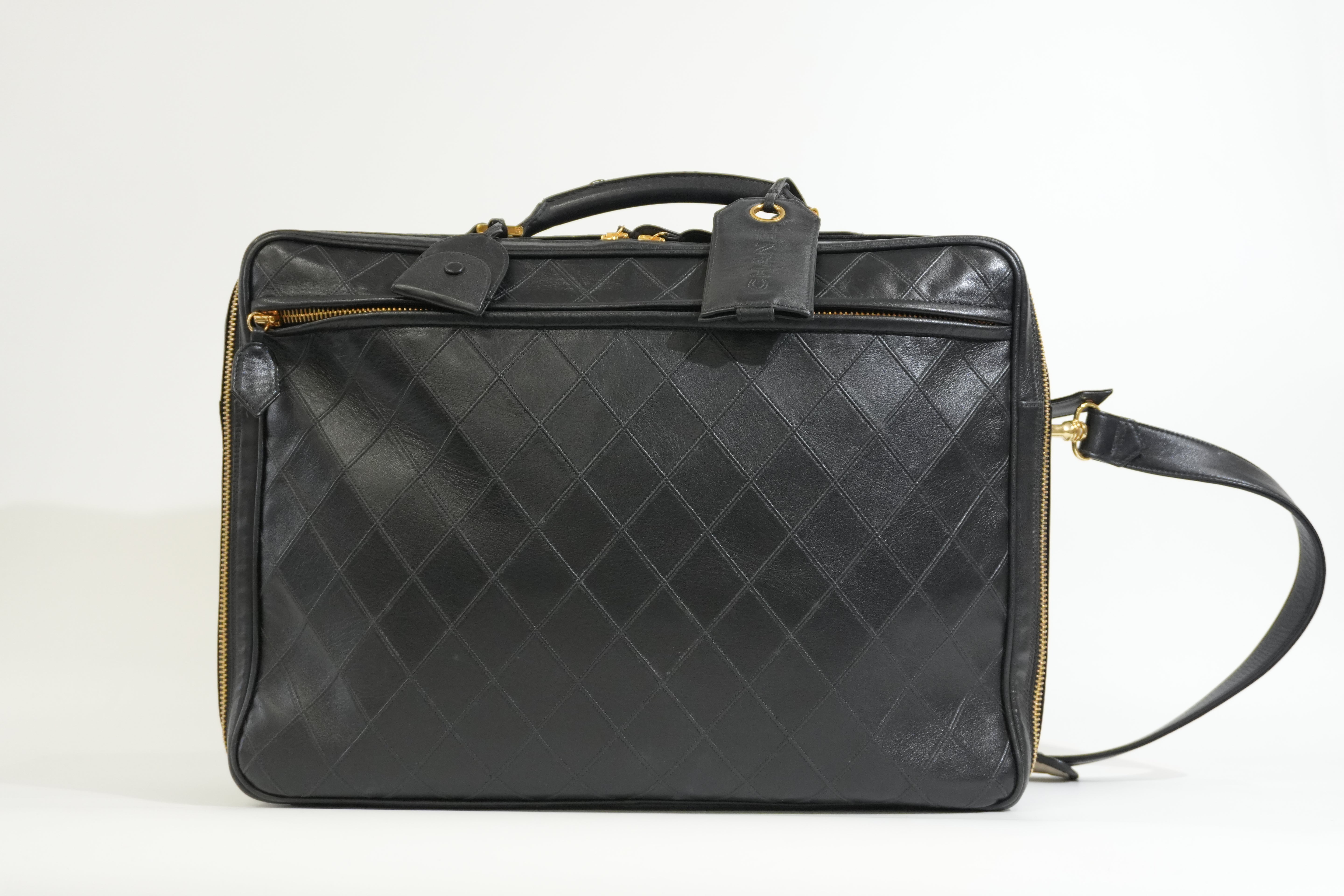 Pre-owned Chanel Two Way Business Briefcase Shoulder Bag Black