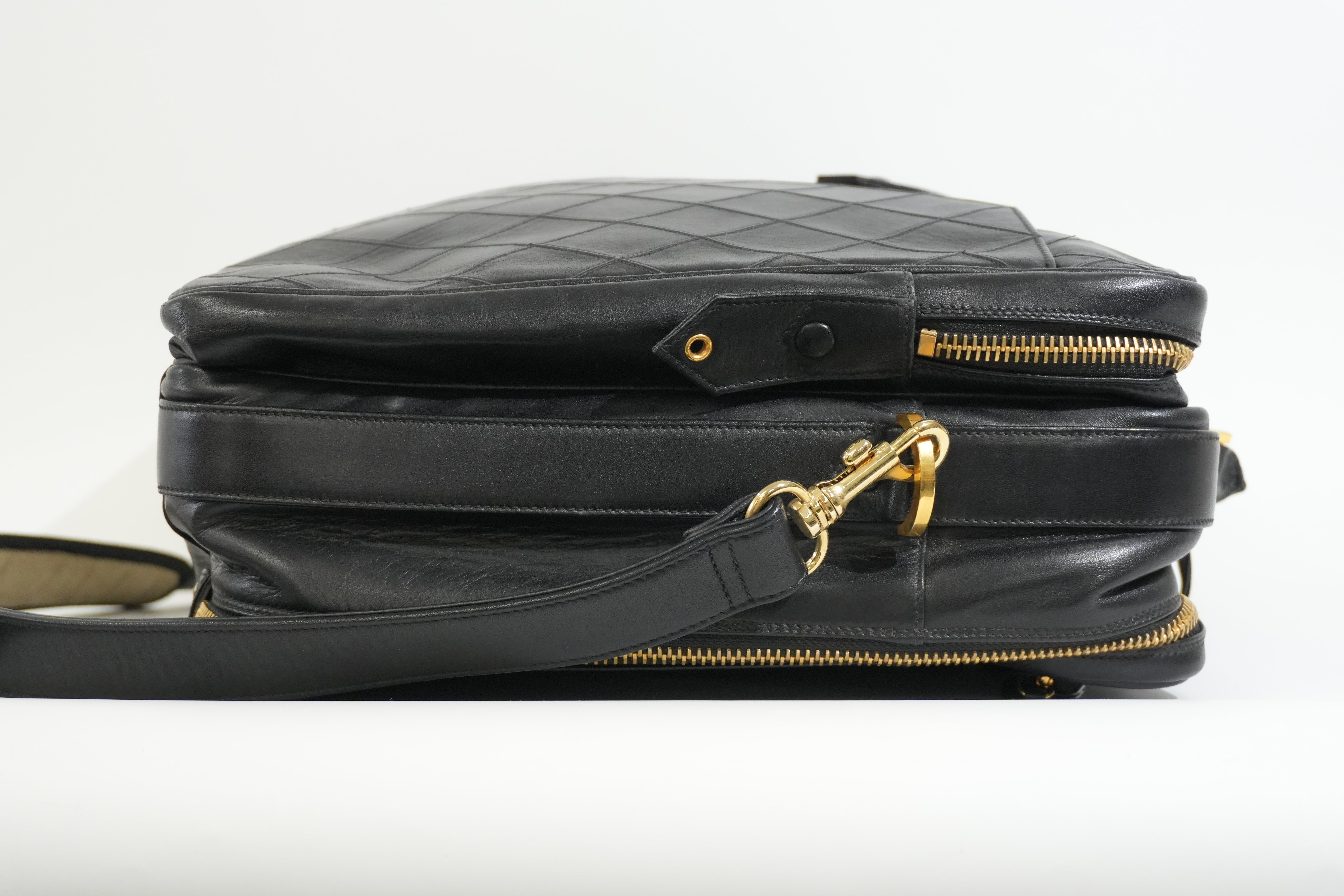 Pre-owned Chanel Two Way Business Briefcase Shoulder Bag Black
