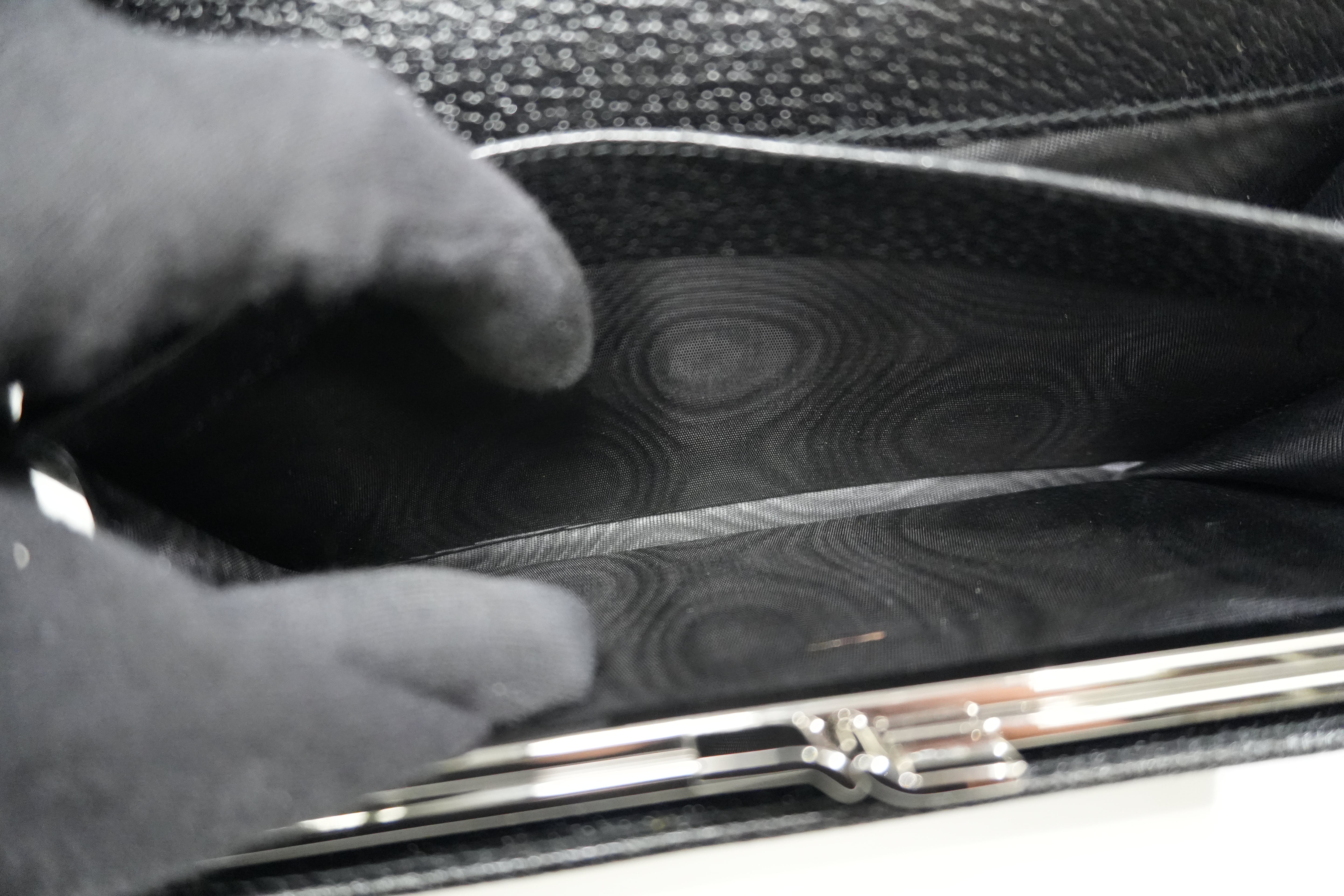 Pre-owned Gucci Canvas Long Wallet Black