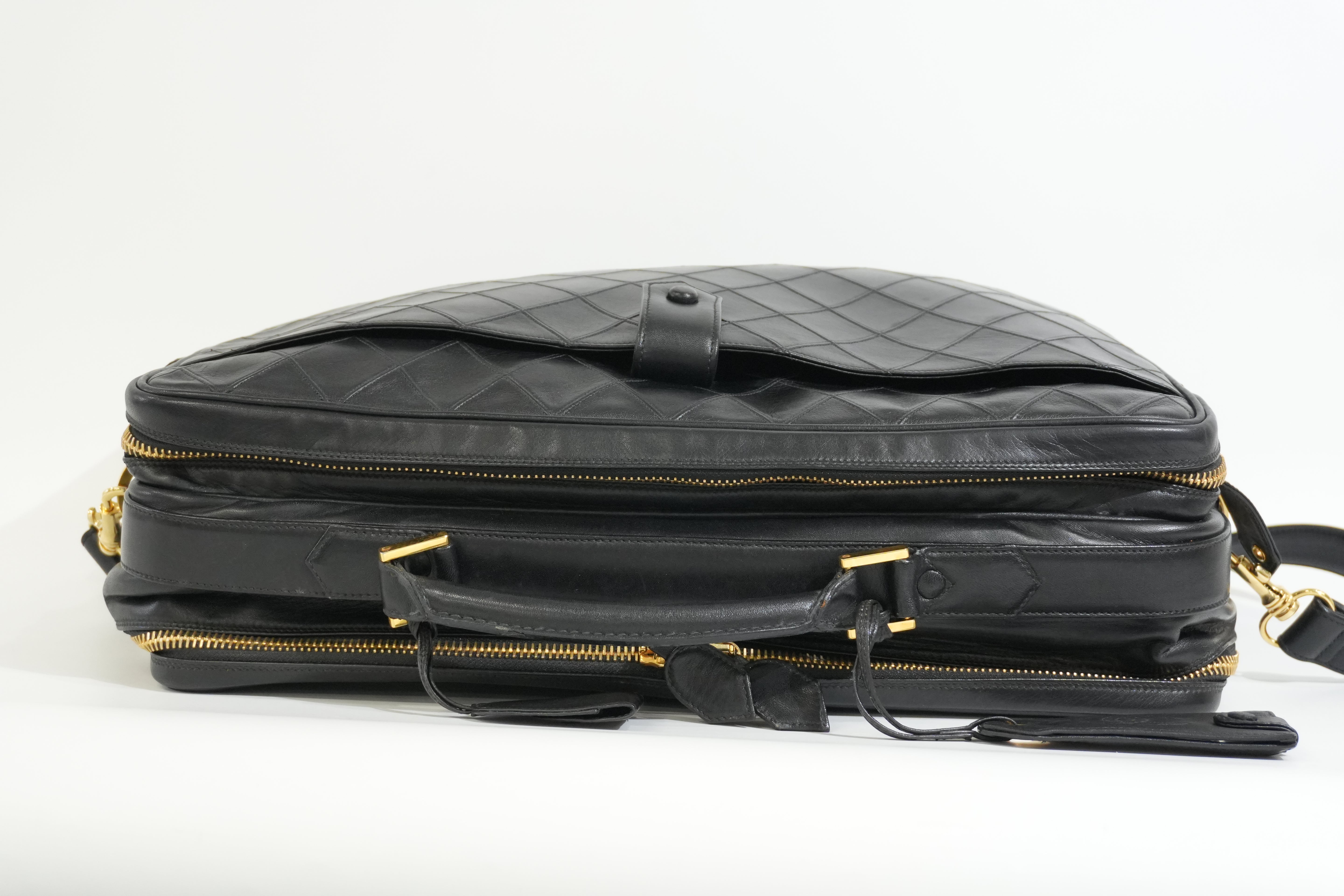 Pre-owned Chanel Two Way Business Briefcase Shoulder Bag Black