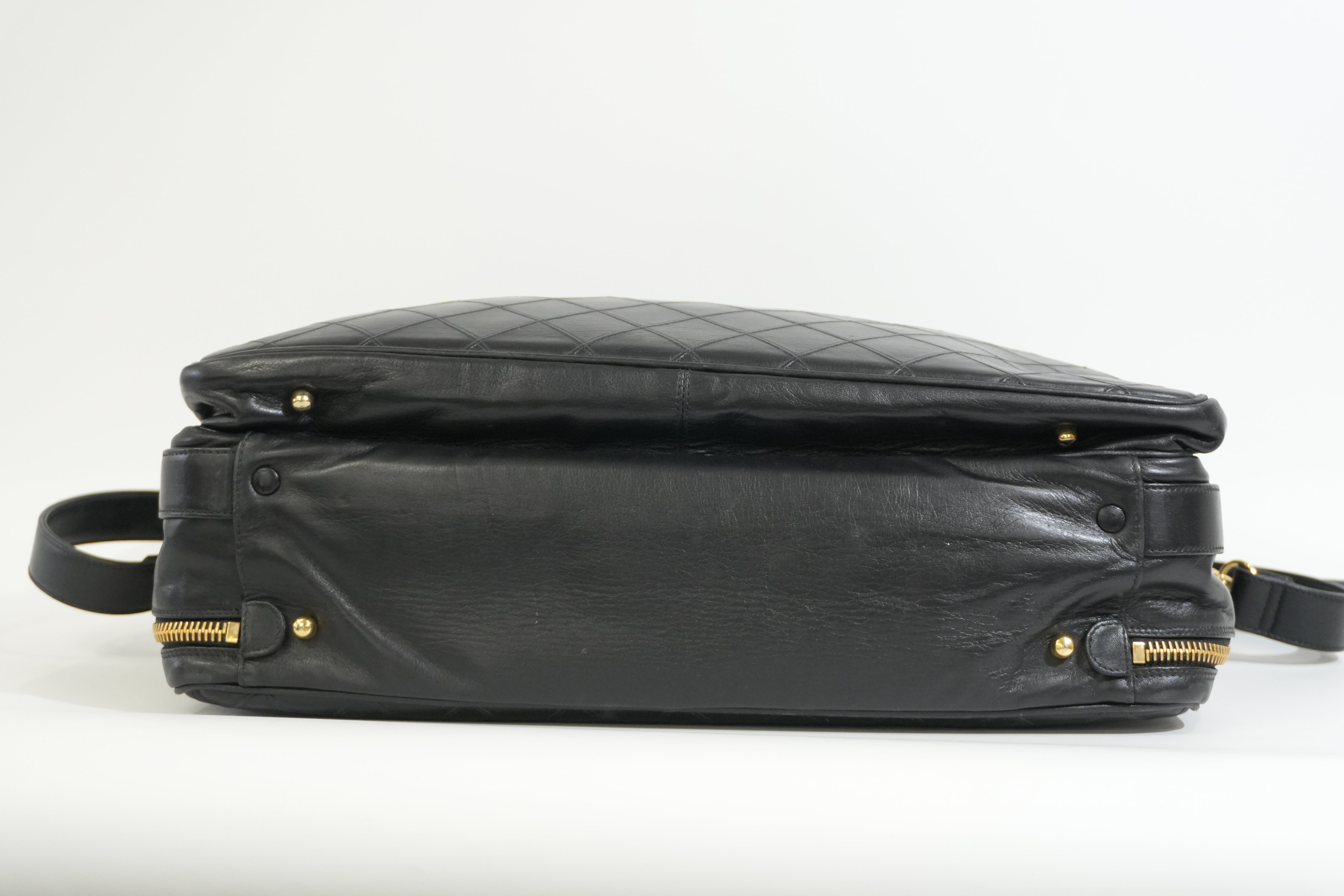Pre-owned Chanel Two Way Business Briefcase Shoulder Bag Black