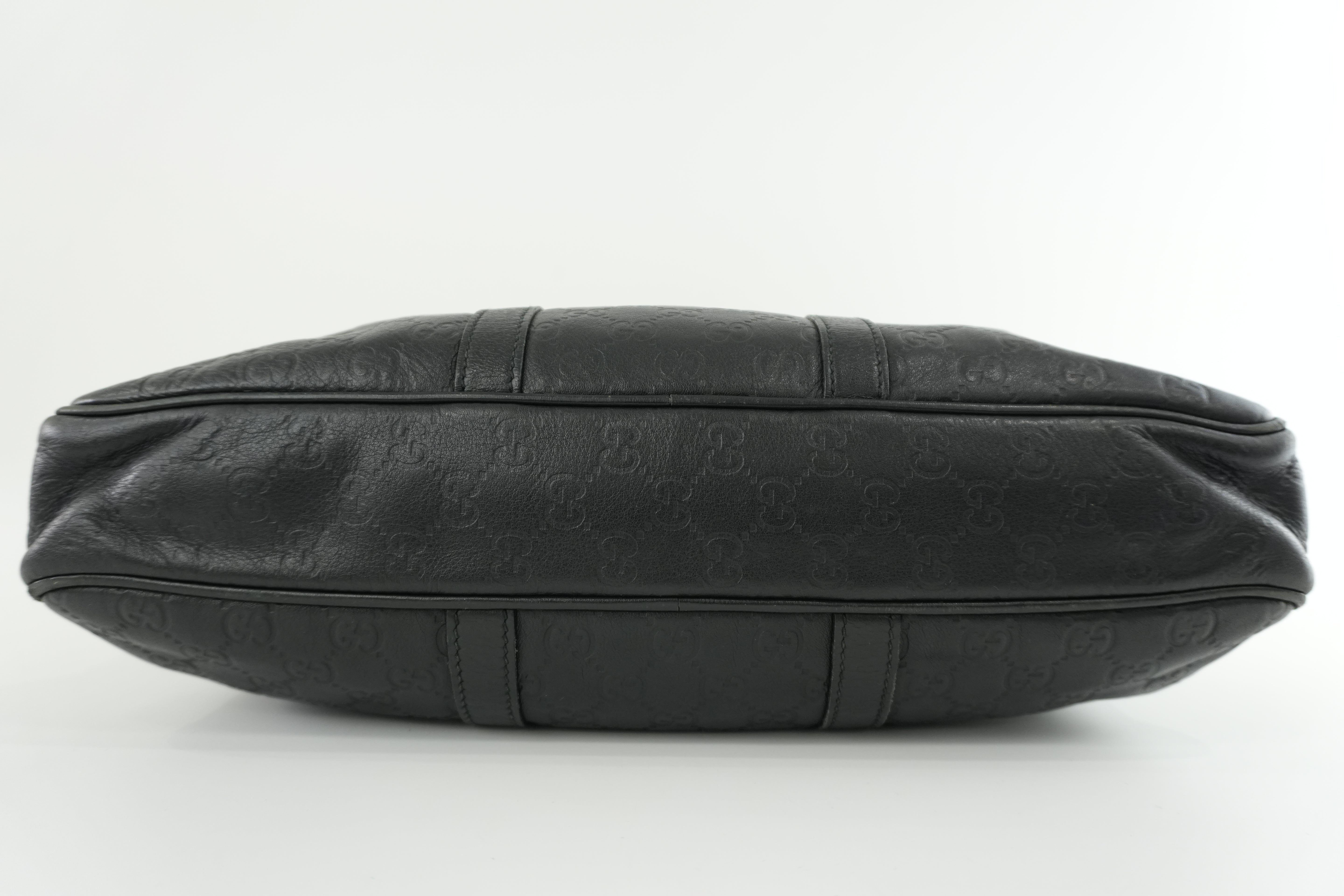 Gucci Guccisima Briefcase Black Leather Used