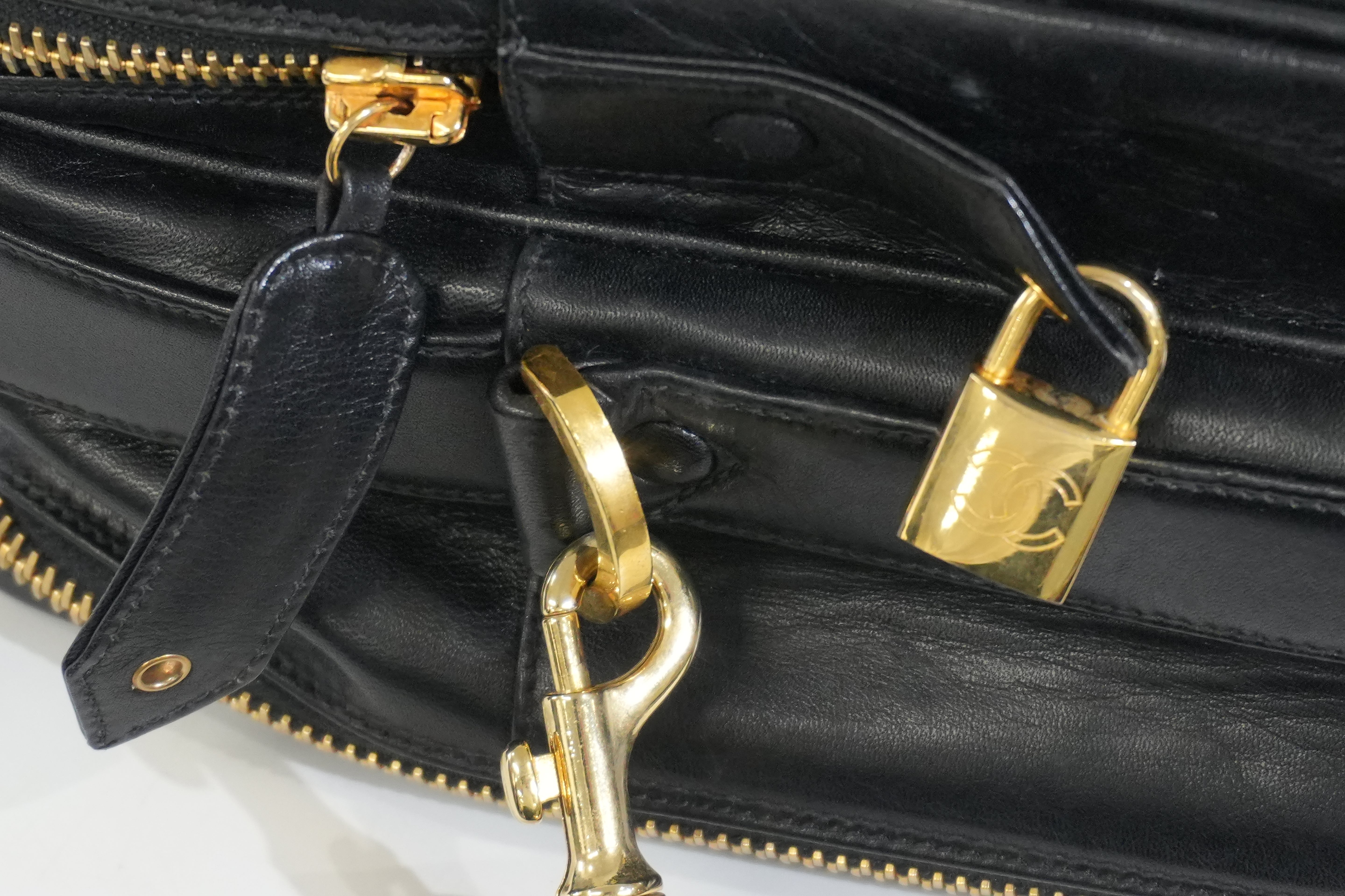 Pre-owned Chanel Two Way Business Briefcase Shoulder Bag Black