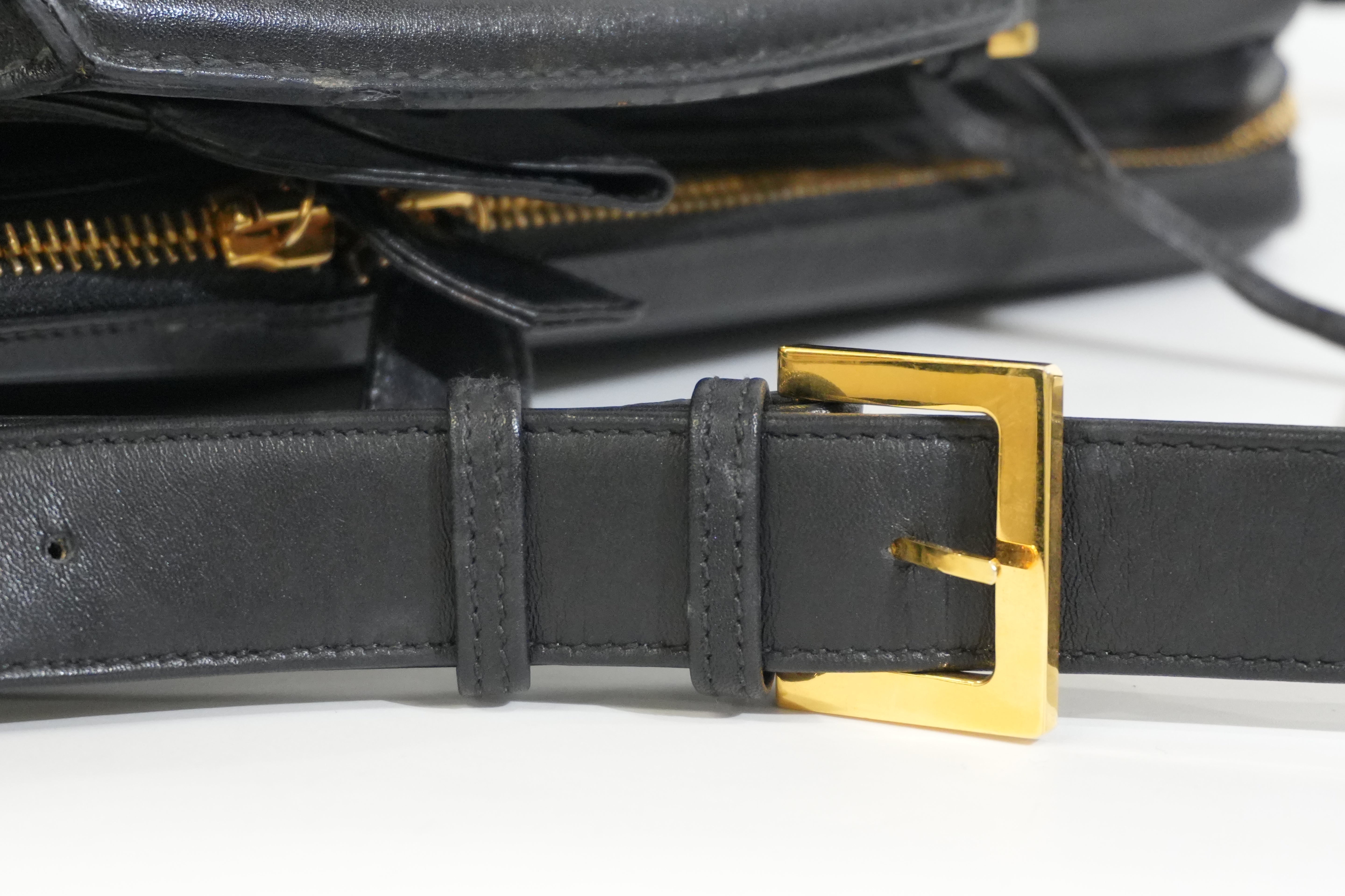 Pre-owned Chanel Two Way Business Briefcase Shoulder Bag Black