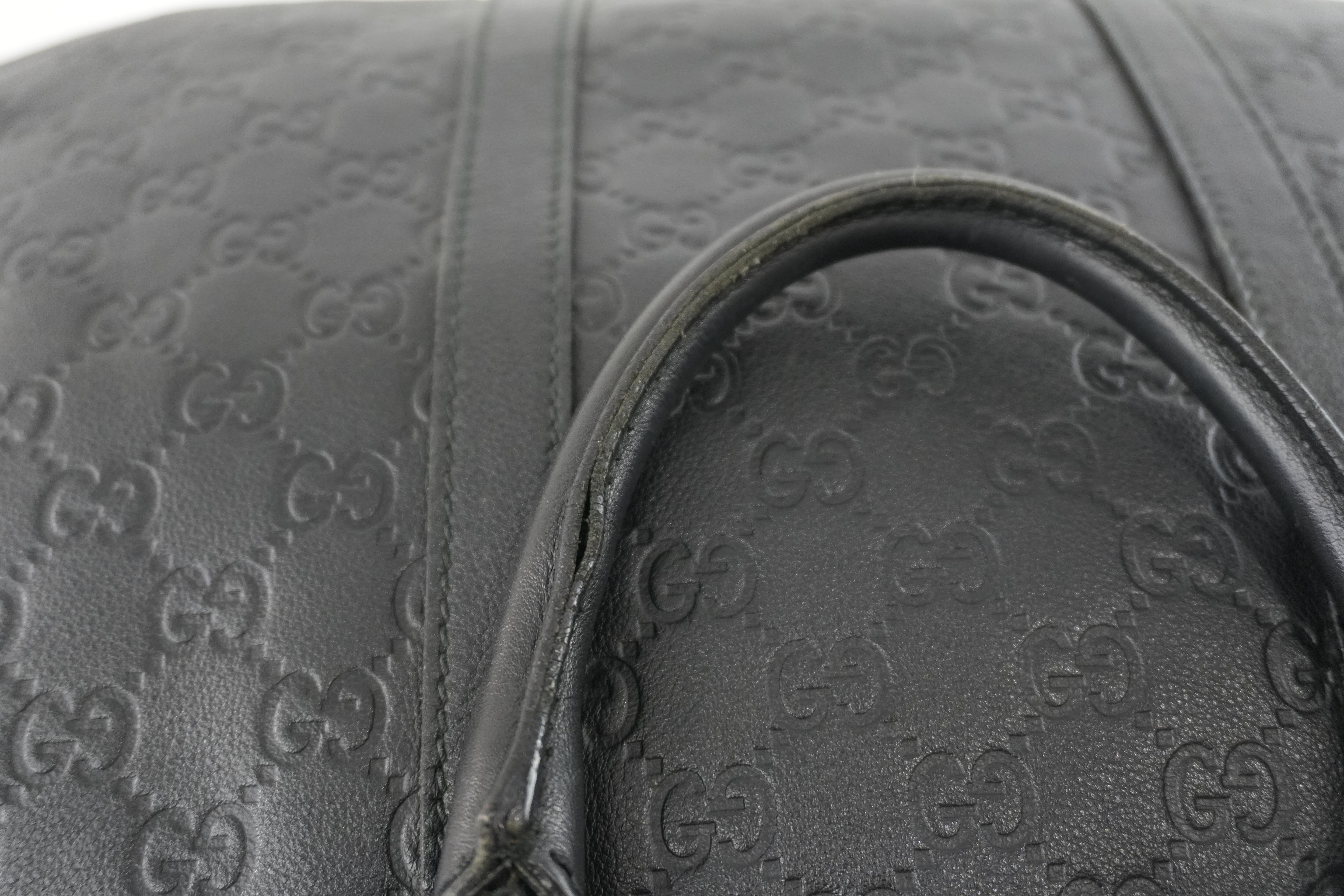 Gucci Guccisima Briefcase Black Leather Used