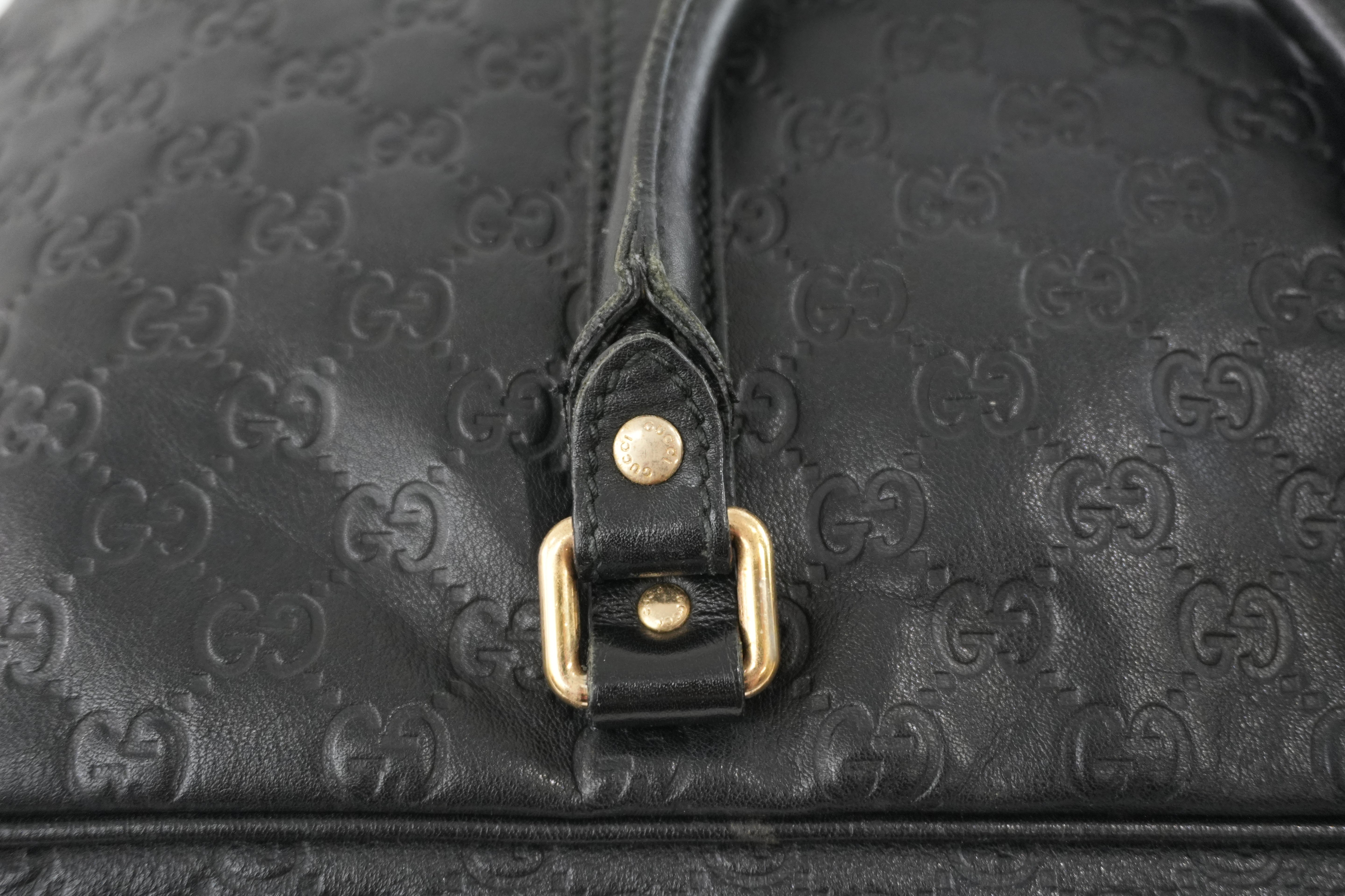 Gucci Guccisima Briefcase Black Leather Used