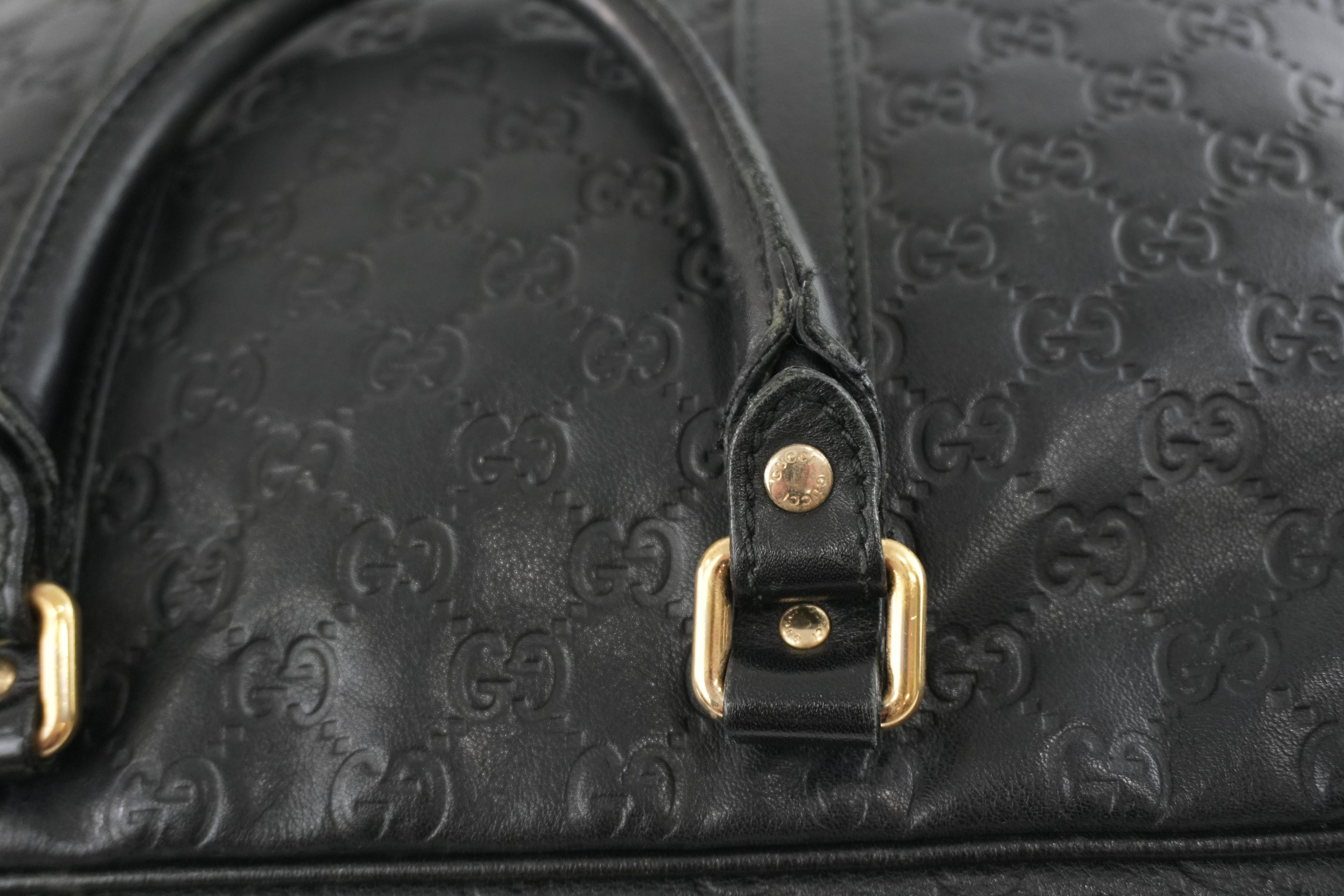 Gucci Guccisima Briefcase Black Leather Used