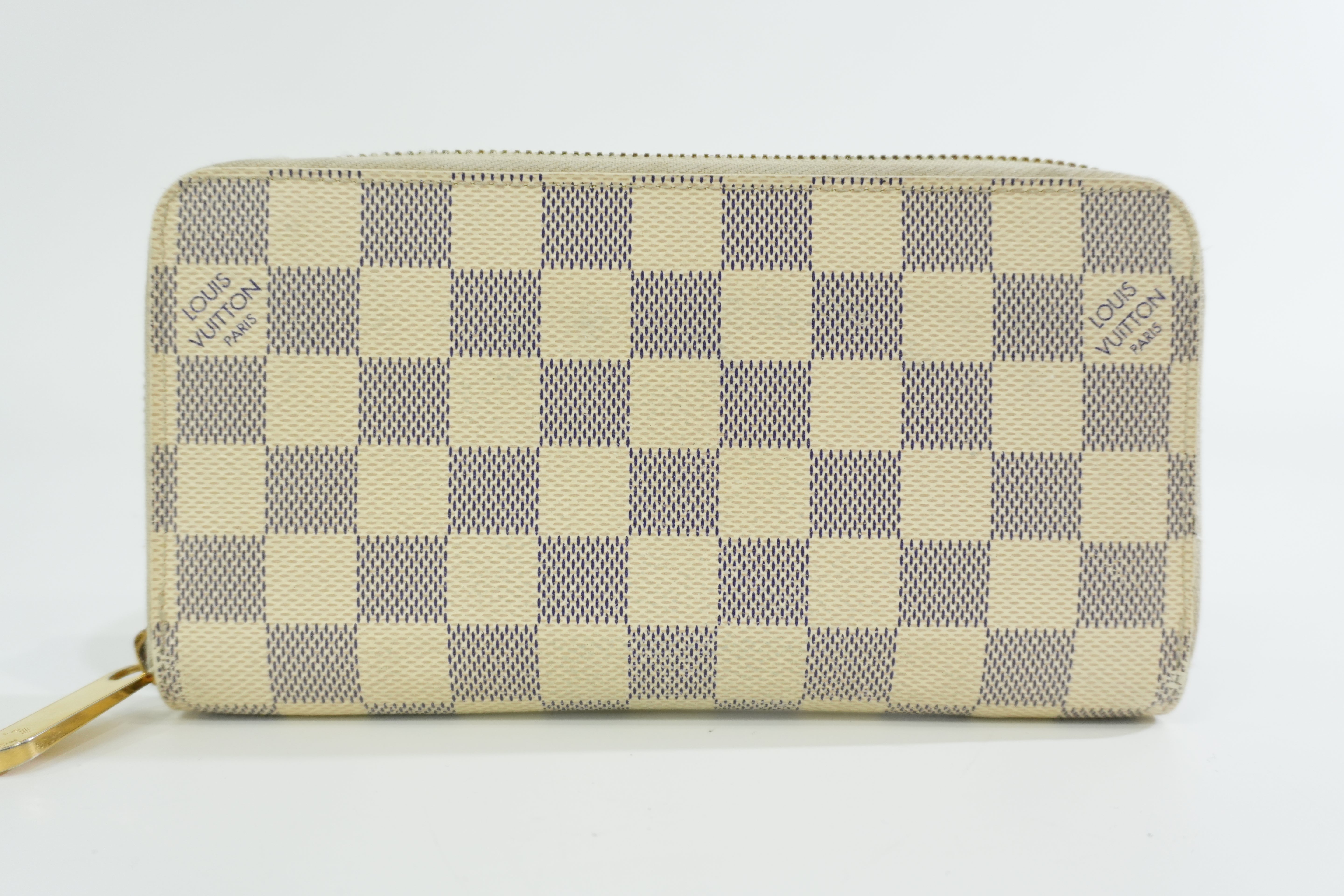 Pre-owned Louis Vuitton Damier Azur Zippy Wallet