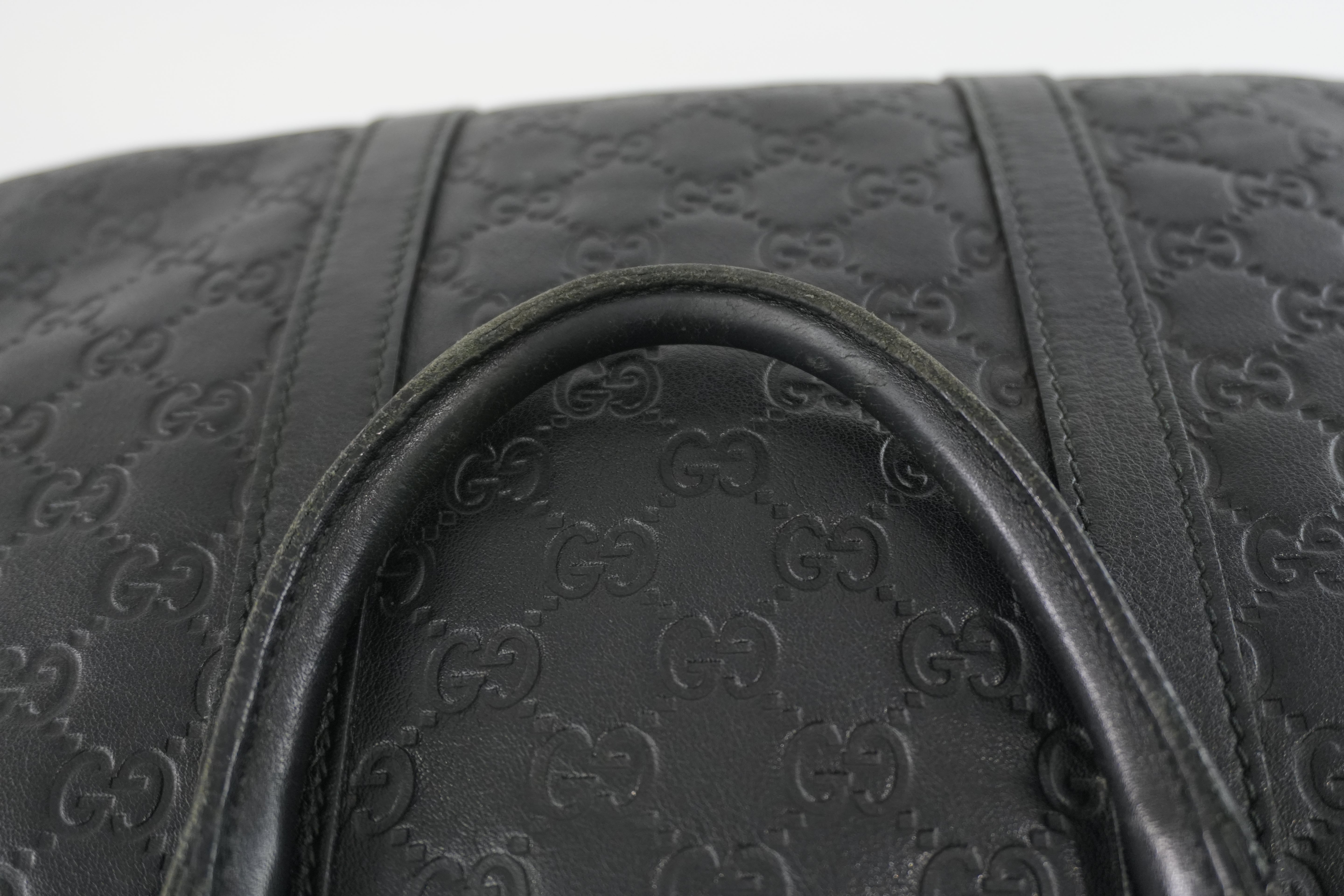 Gucci Guccisima Briefcase Black Leather Used