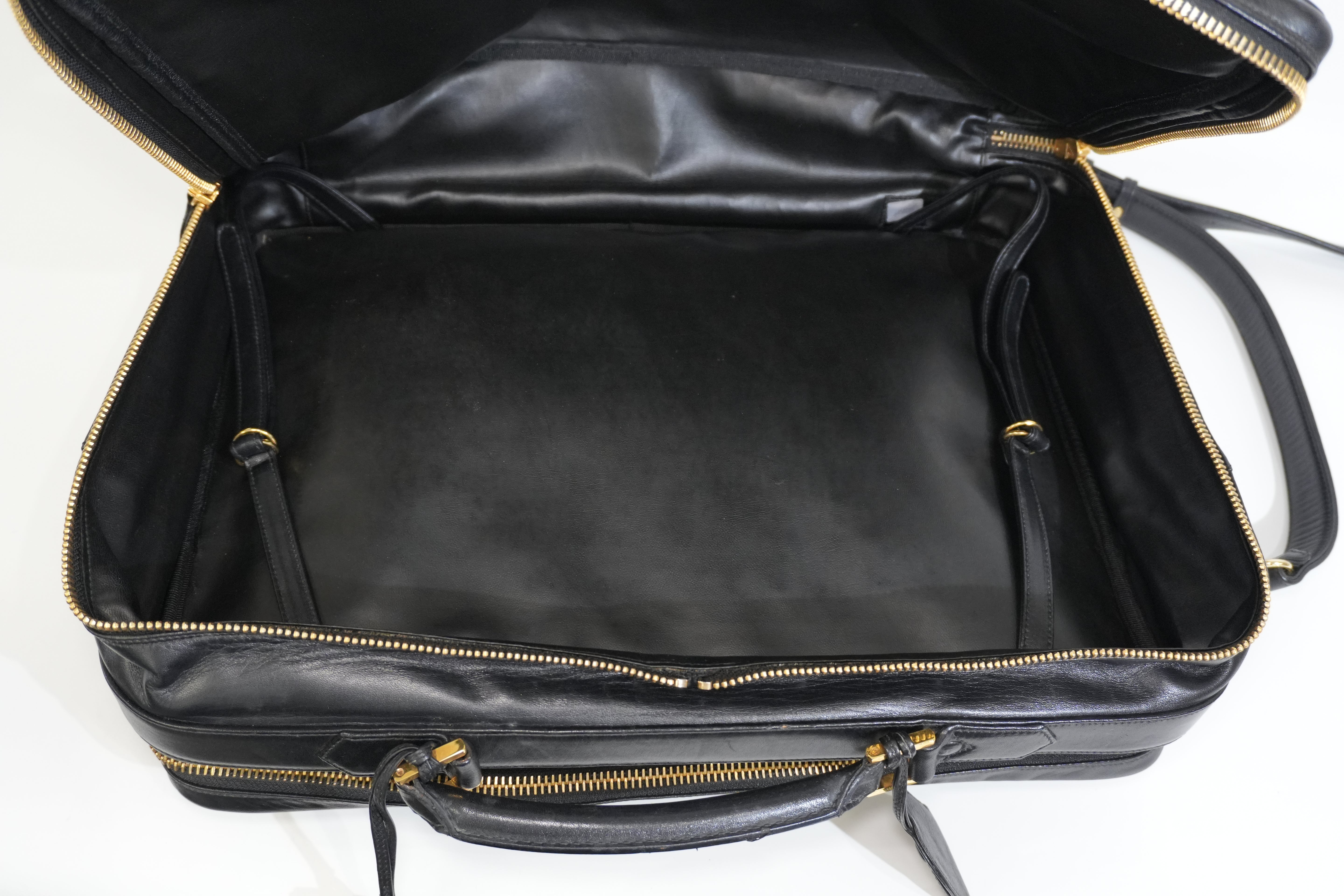 Pre-owned Chanel Two Way Business Briefcase Shoulder Bag Black