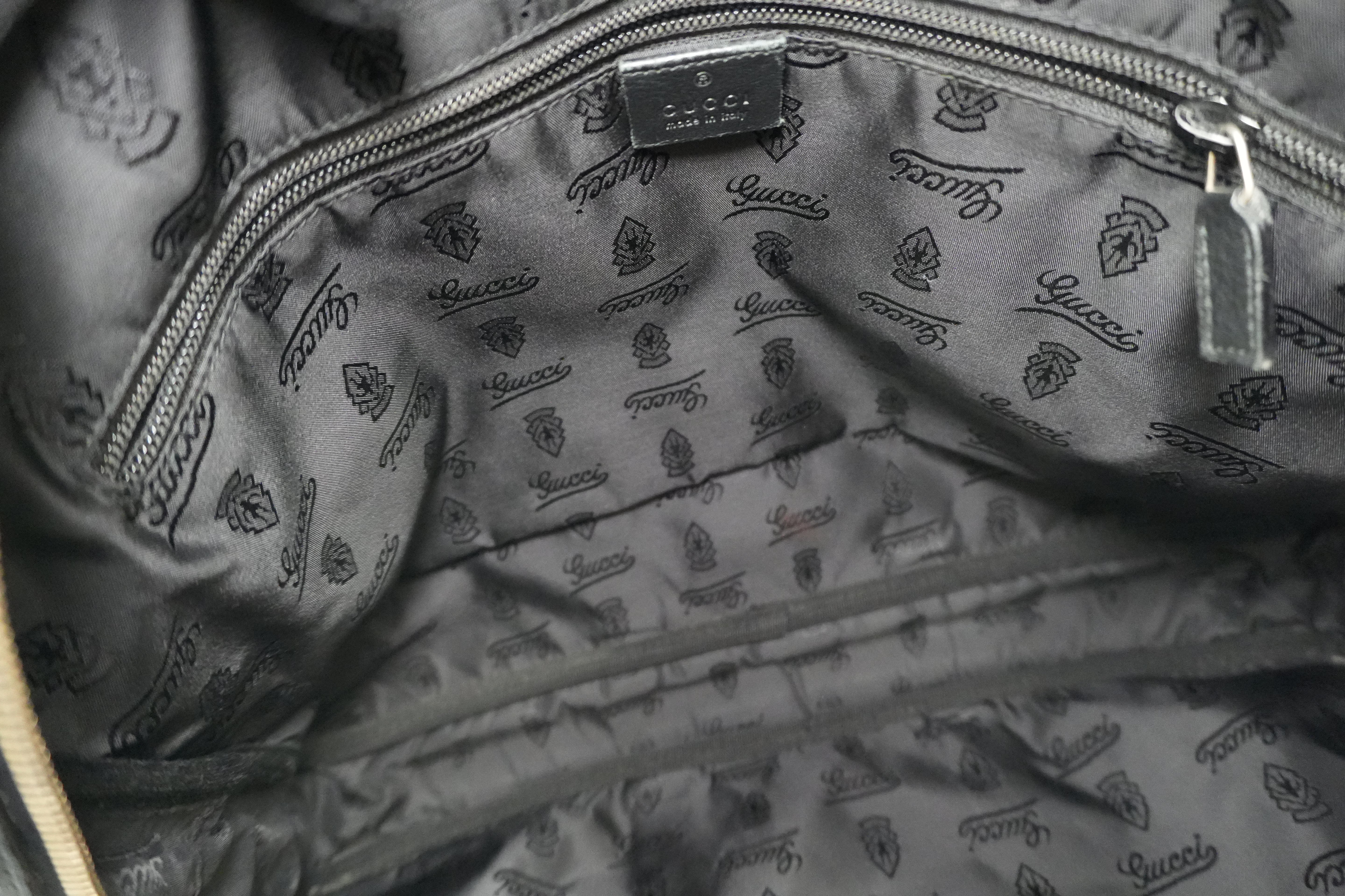 Gucci Guccisima Briefcase Black Leather Used