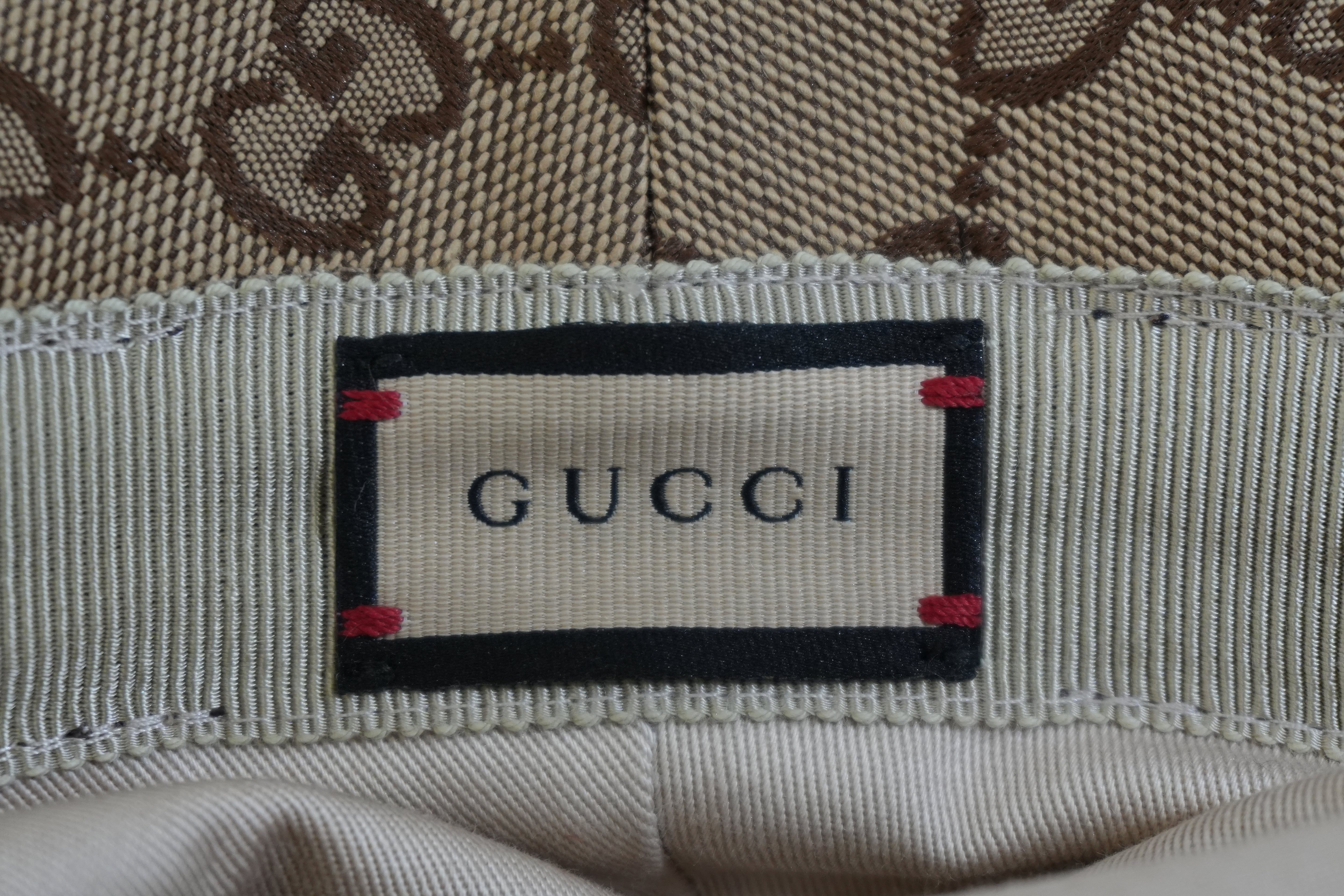 Pre-owned Gucci Guccisima Bucket Hat S Size Brown