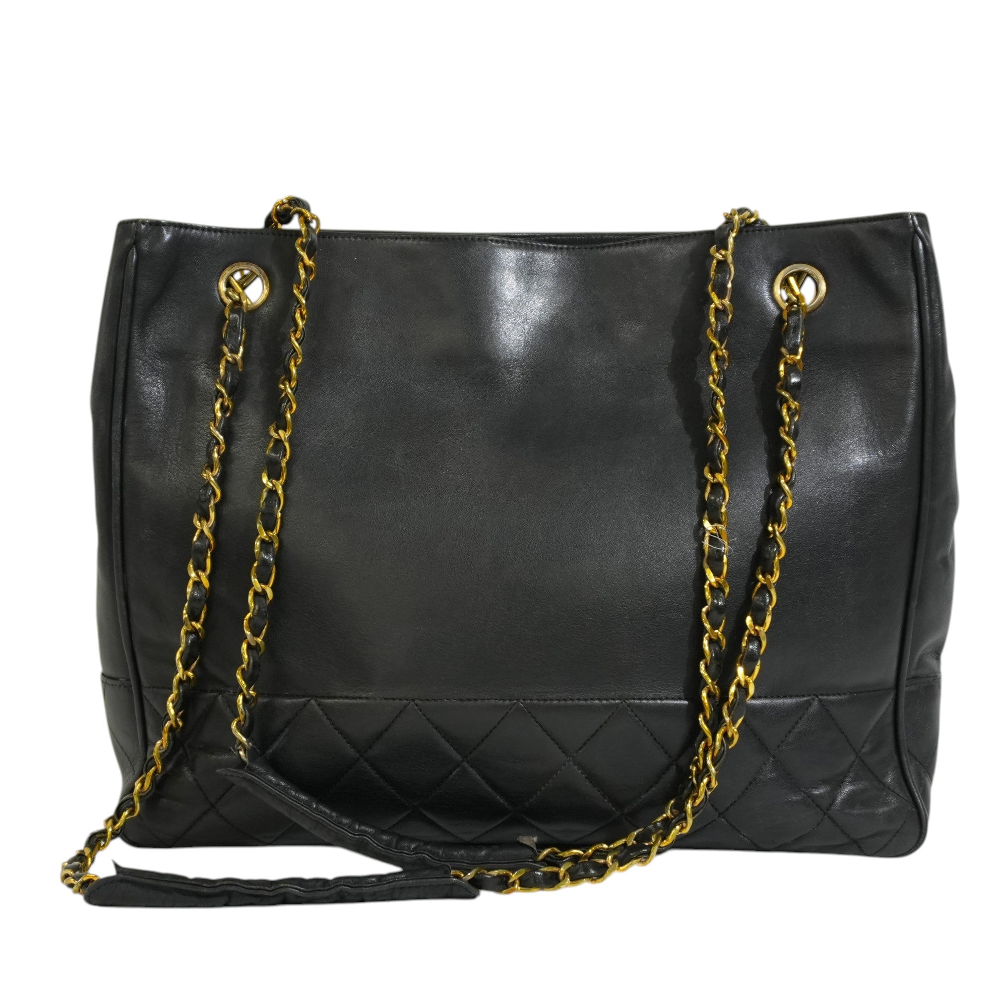 Pre-owned Chanel Chain Tote Bag Black