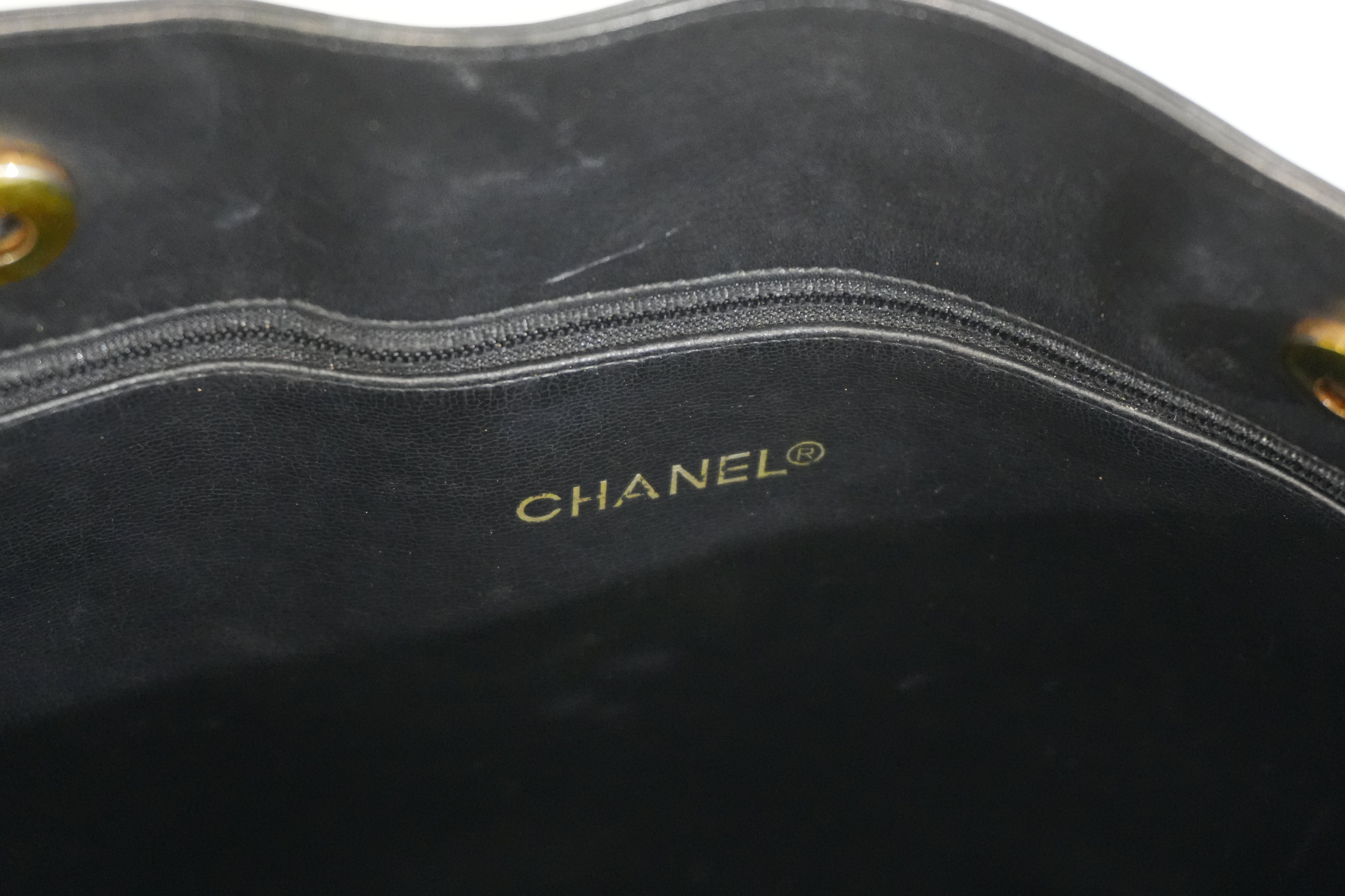 Pre-owned Chanel Chain Tote Bag Black