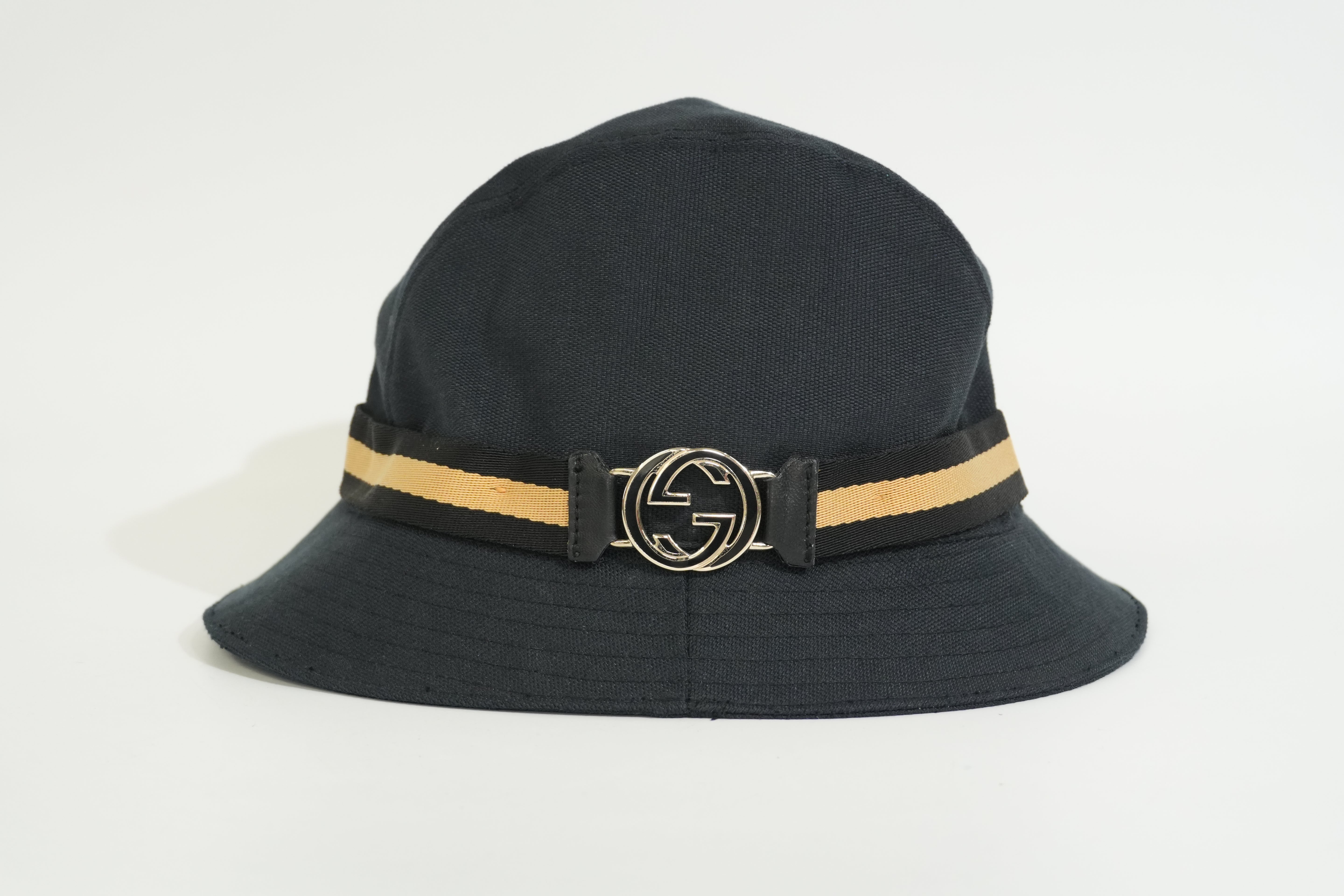 Pre-owned Gucci Vintage Bucket Hat Black