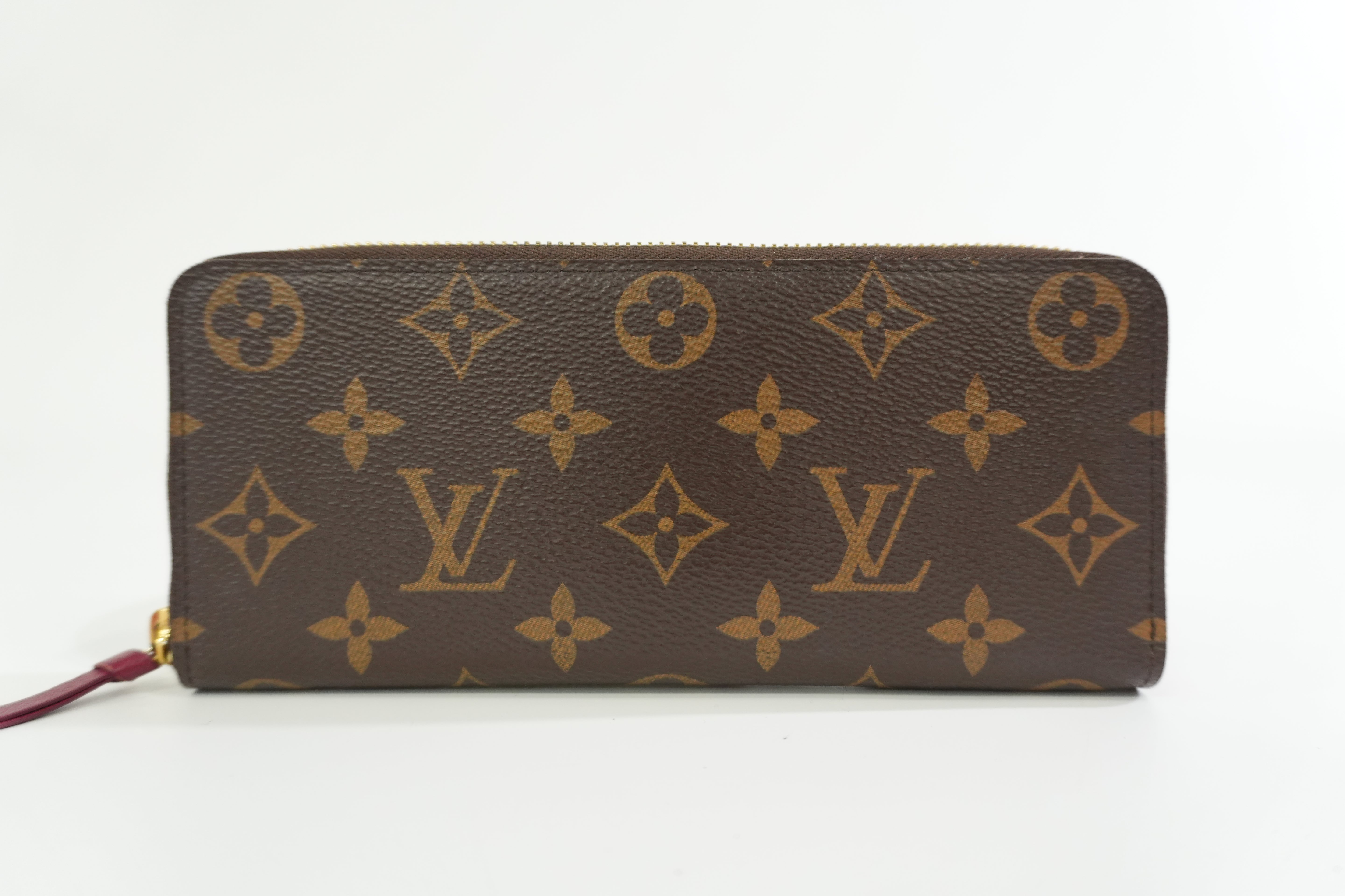 Pre-owned Louis Vuitton Monogram Clemence Wallet Purple