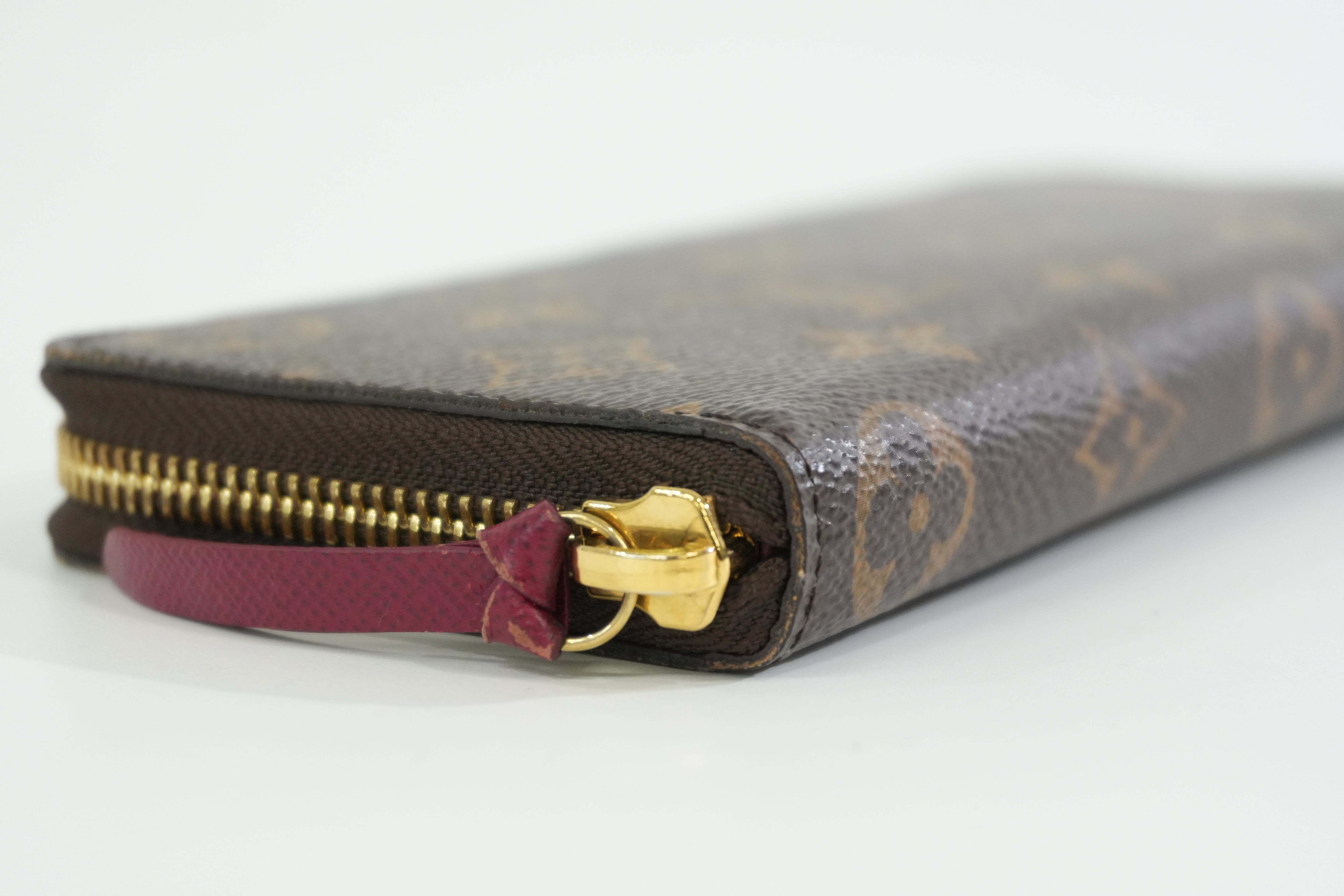 Pre-owned Louis Vuitton Monogram Clemence Wallet Purple