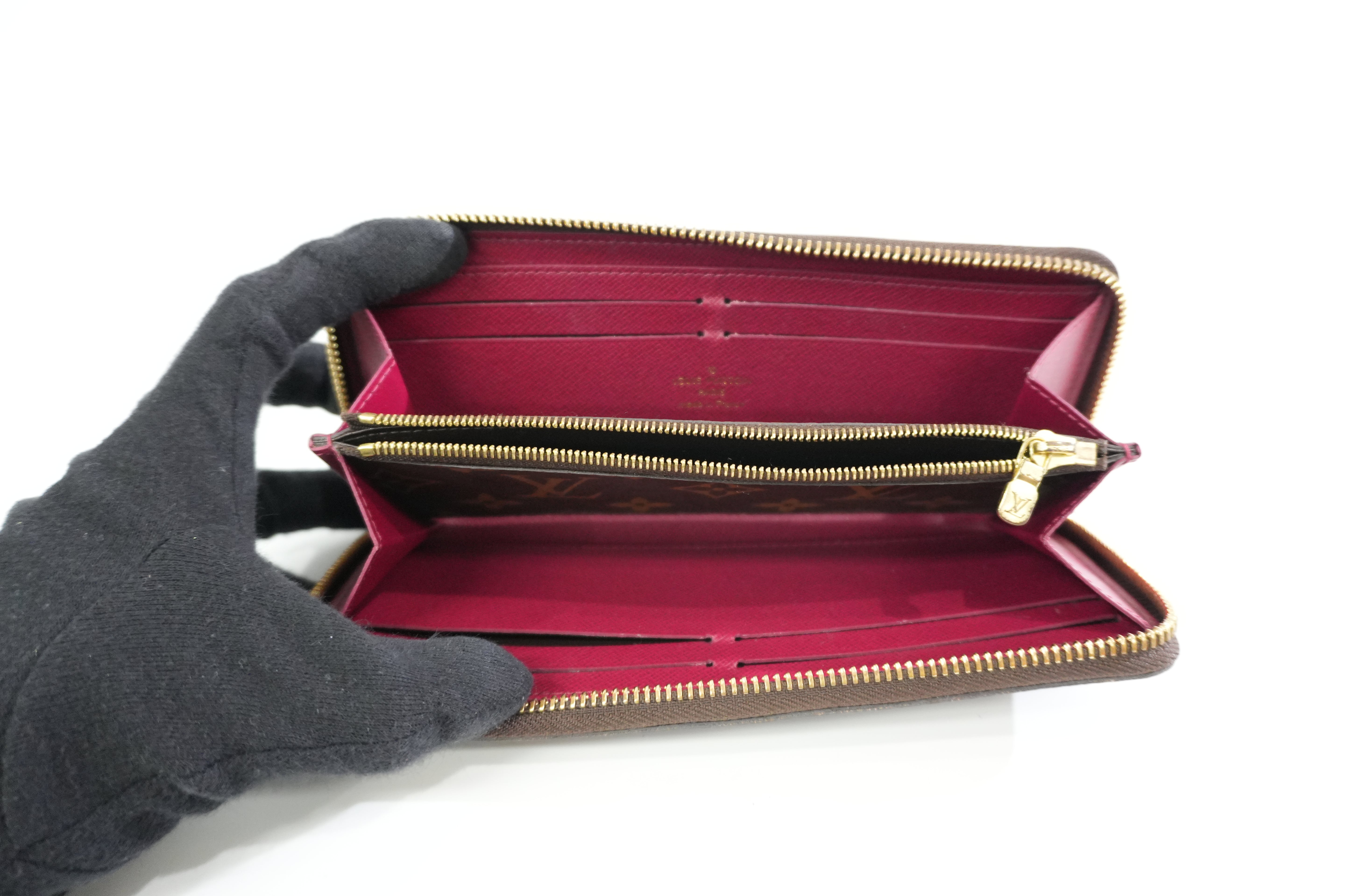 Pre-owned Louis Vuitton Monogram Clemence Wallet Purple