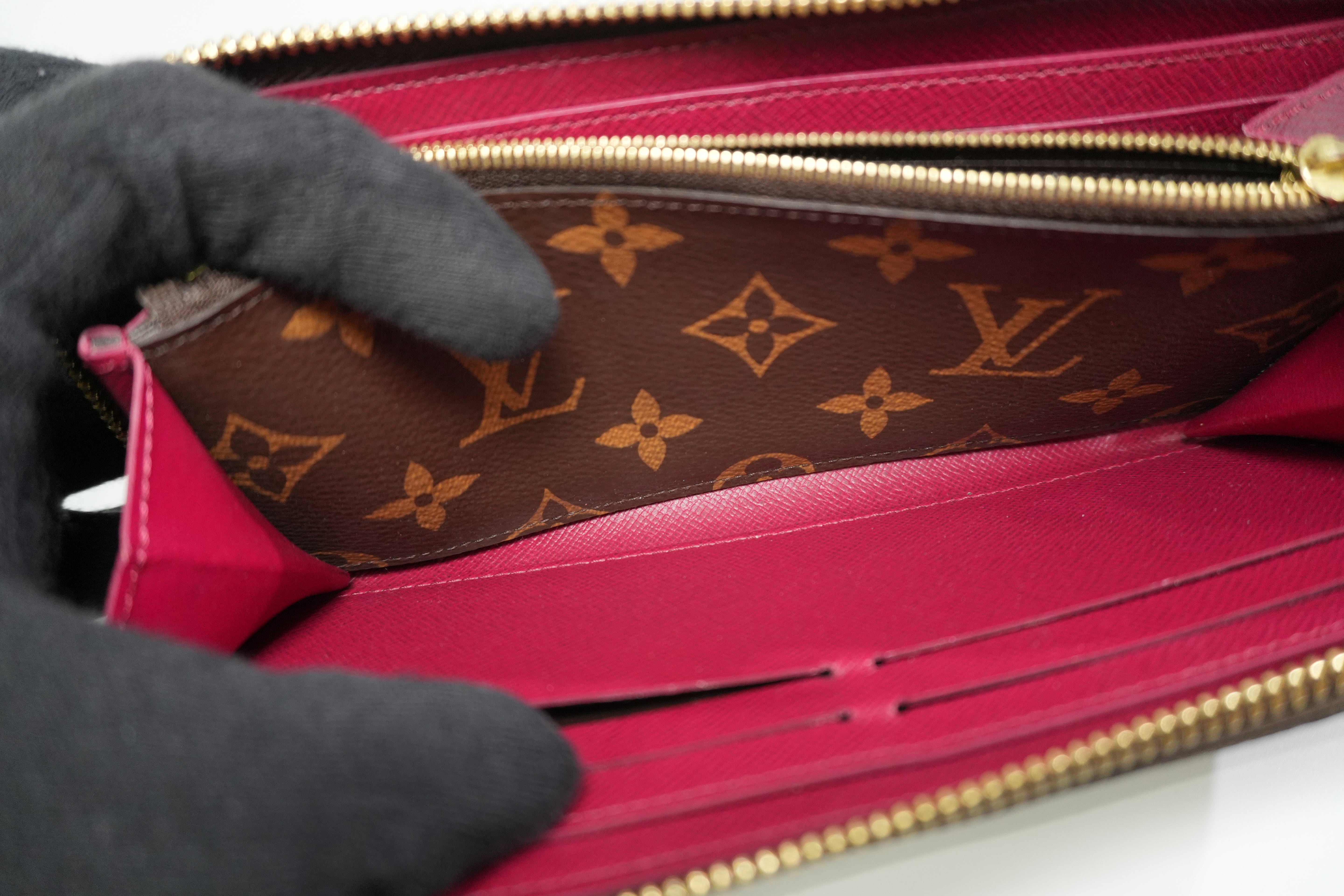 Pre-owned Louis Vuitton Monogram Clemence Wallet Purple