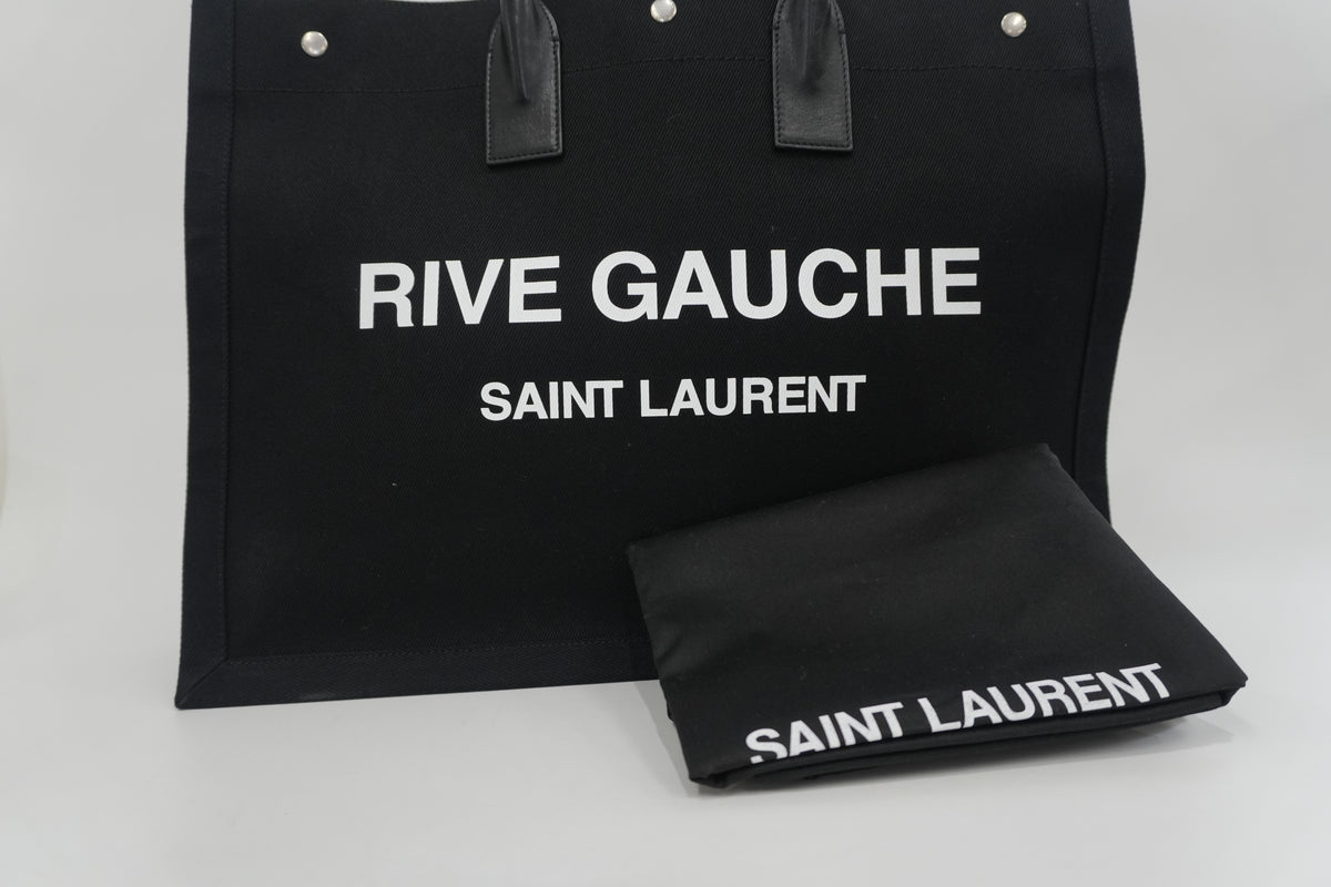 Pre-Owned Yves Saint Laurent Rive Gauche Tote Bag Black