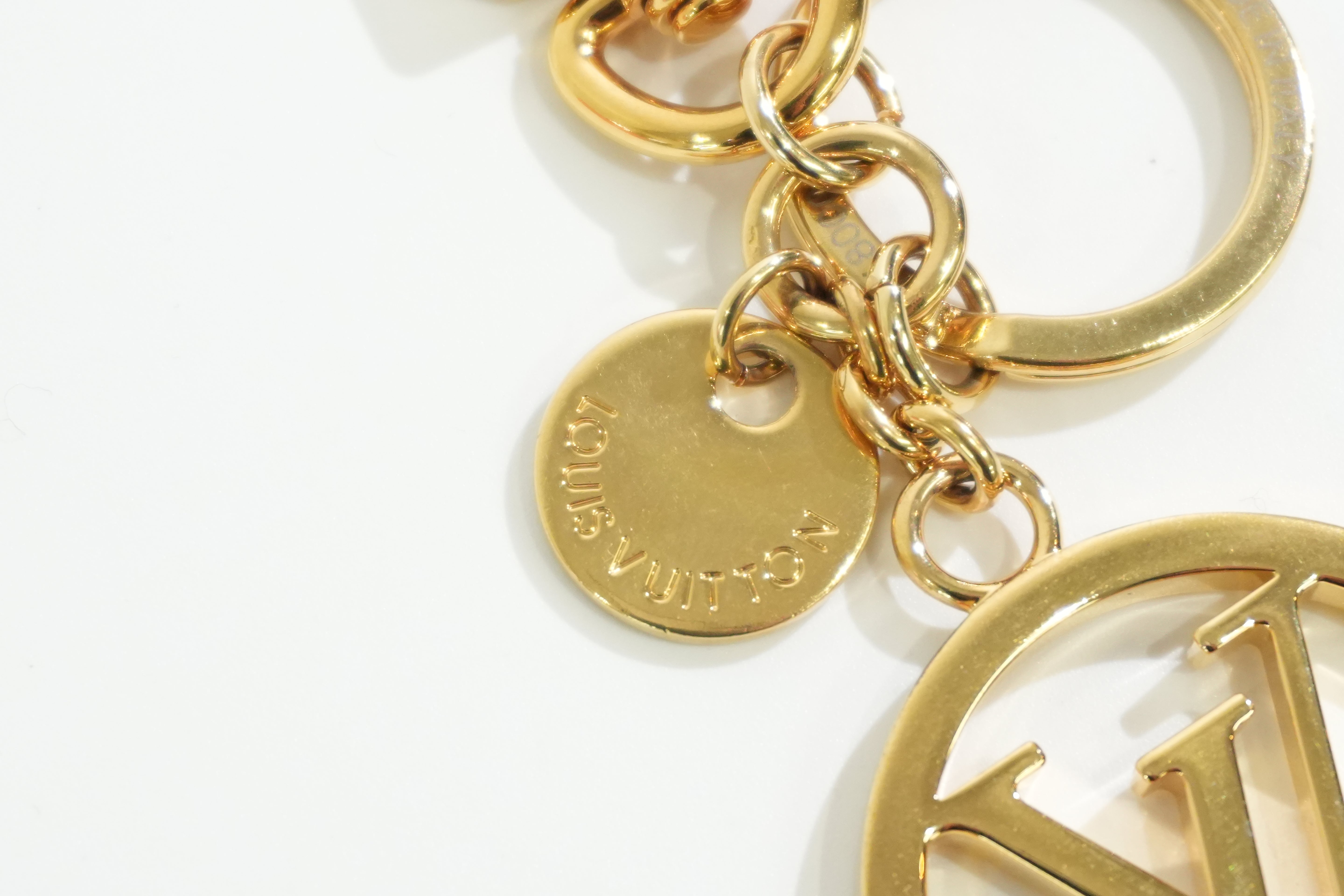 Louis Vuitton Metal Bag Charm Gold Tone Used