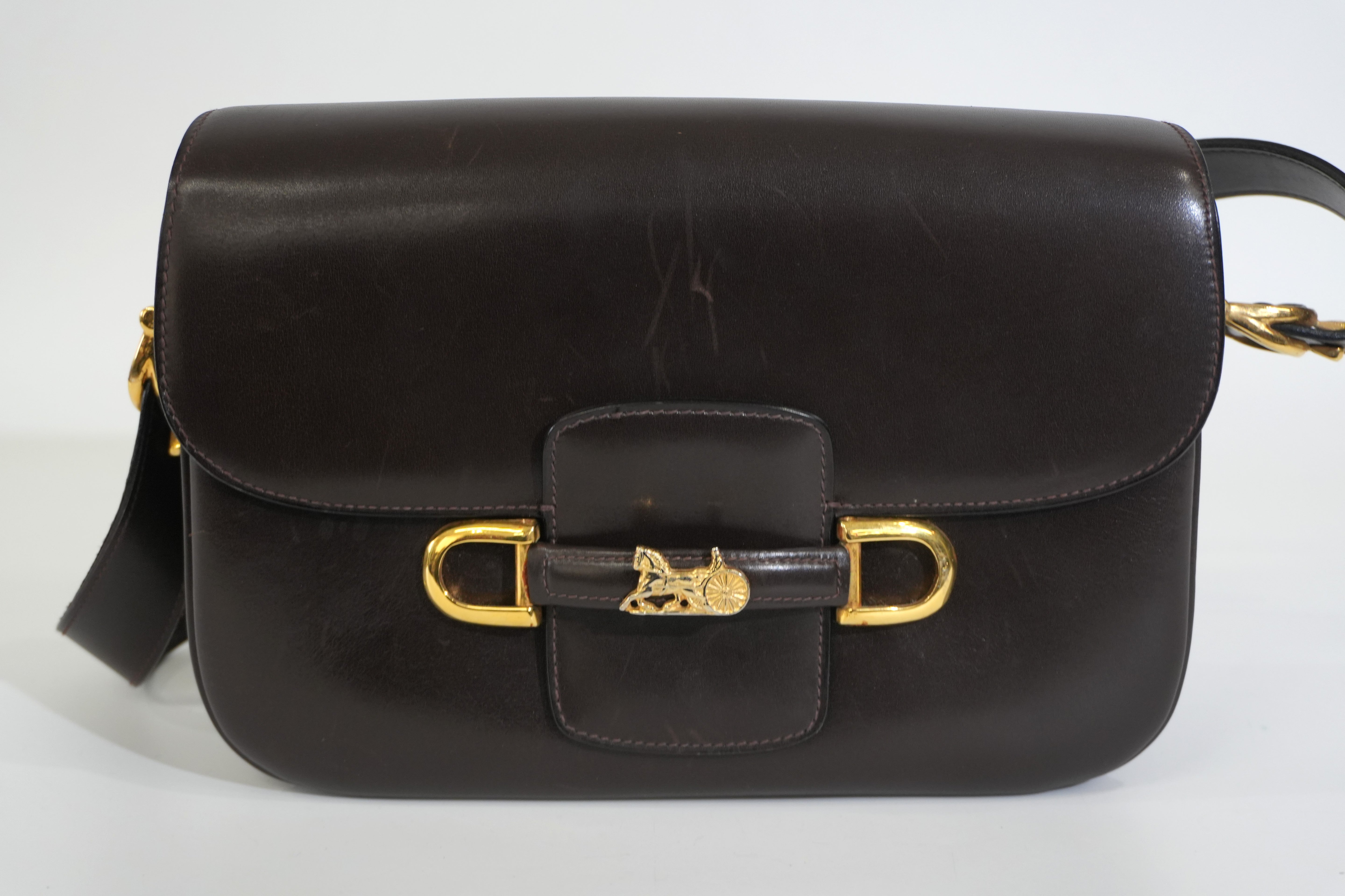 Pre-owned Celine Shoulder Bag Dark Brown