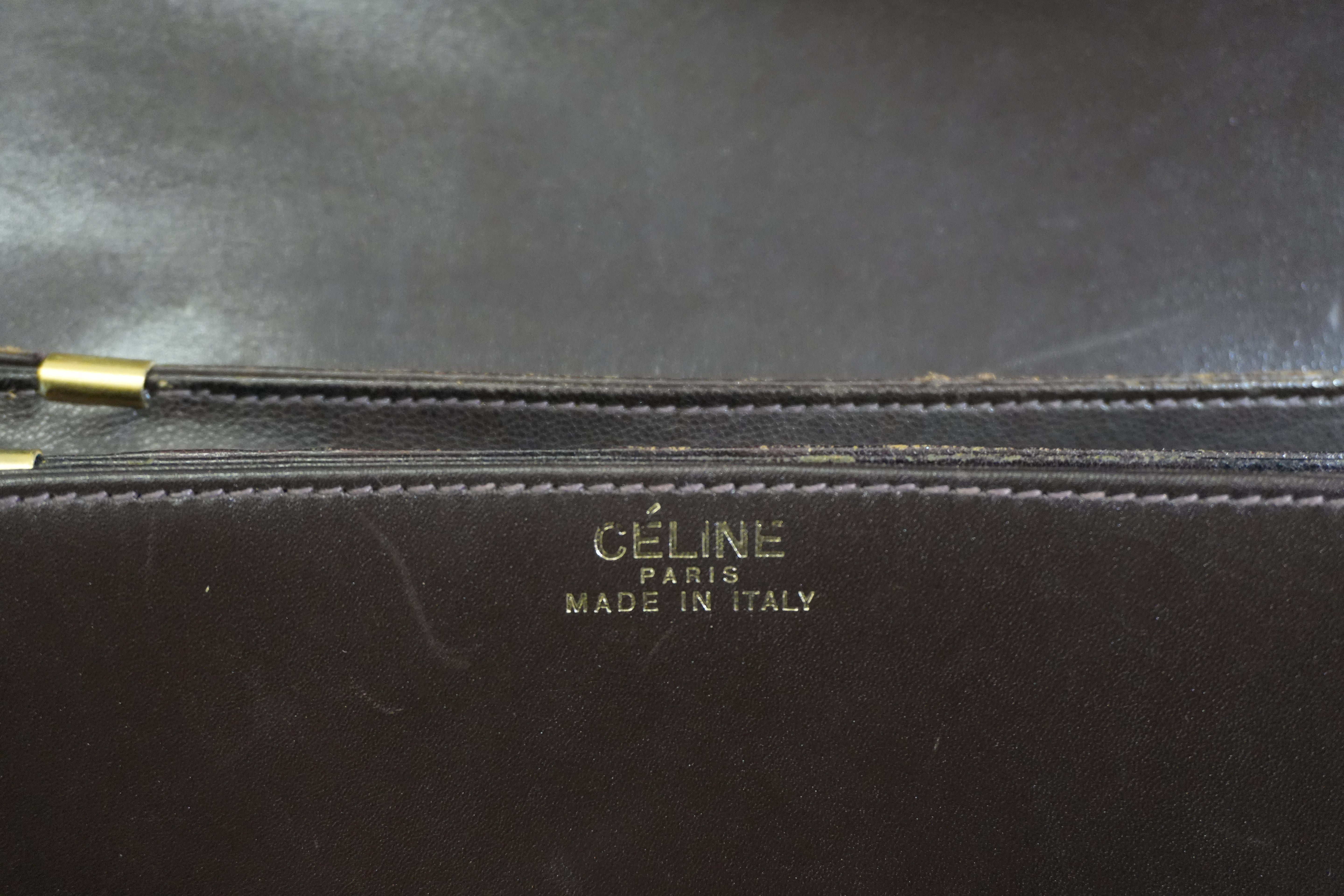 Pre-owned Celine Shoulder Bag Dark Brown