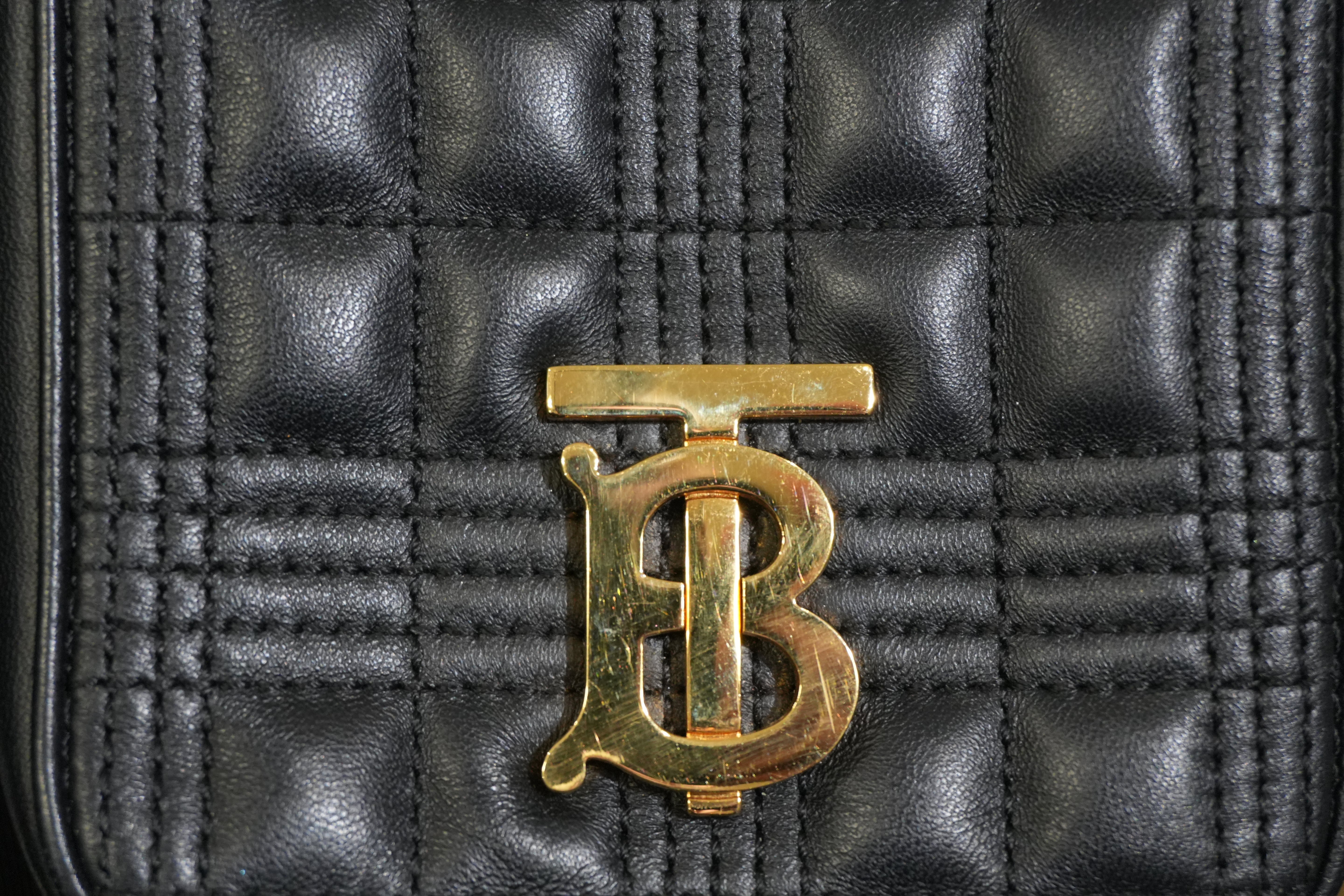 Pre-owned Burberry Mini Vertical Lola Pouch Crossbody Bag Black