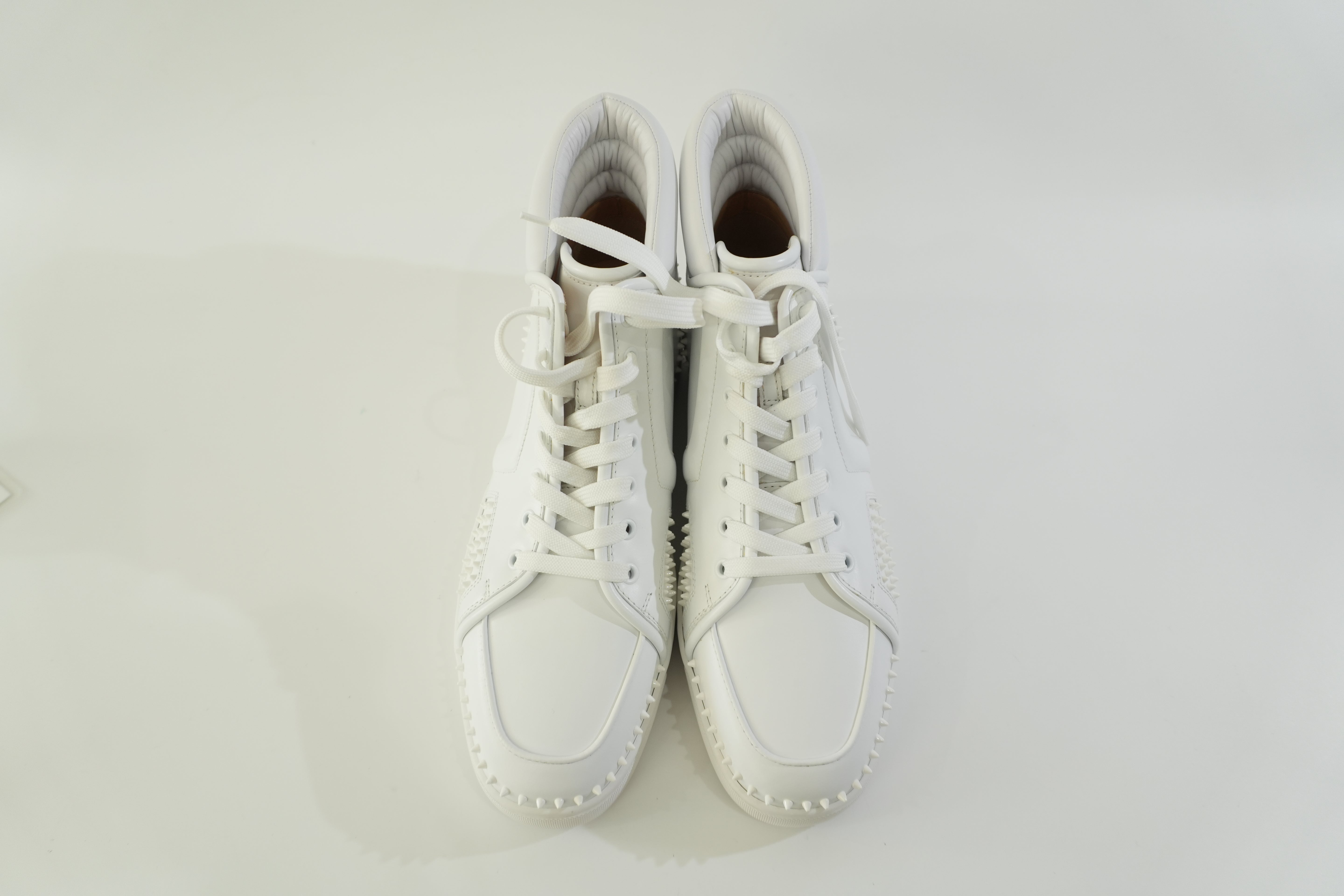 Pre-owned Christian Louboutin Sneakers Size 12 White