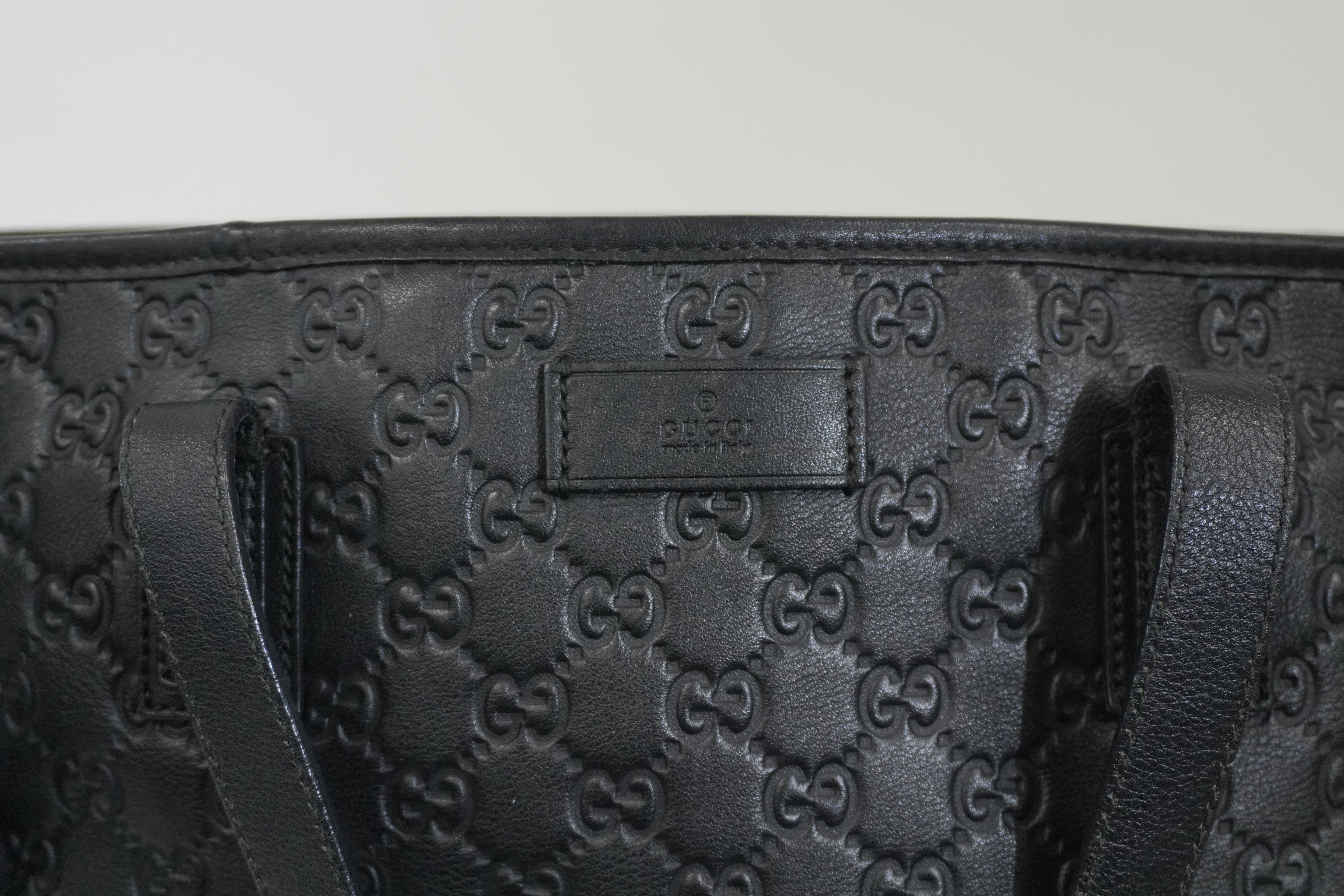 Pre-owned Gucci Guccisima Tote Bag Black