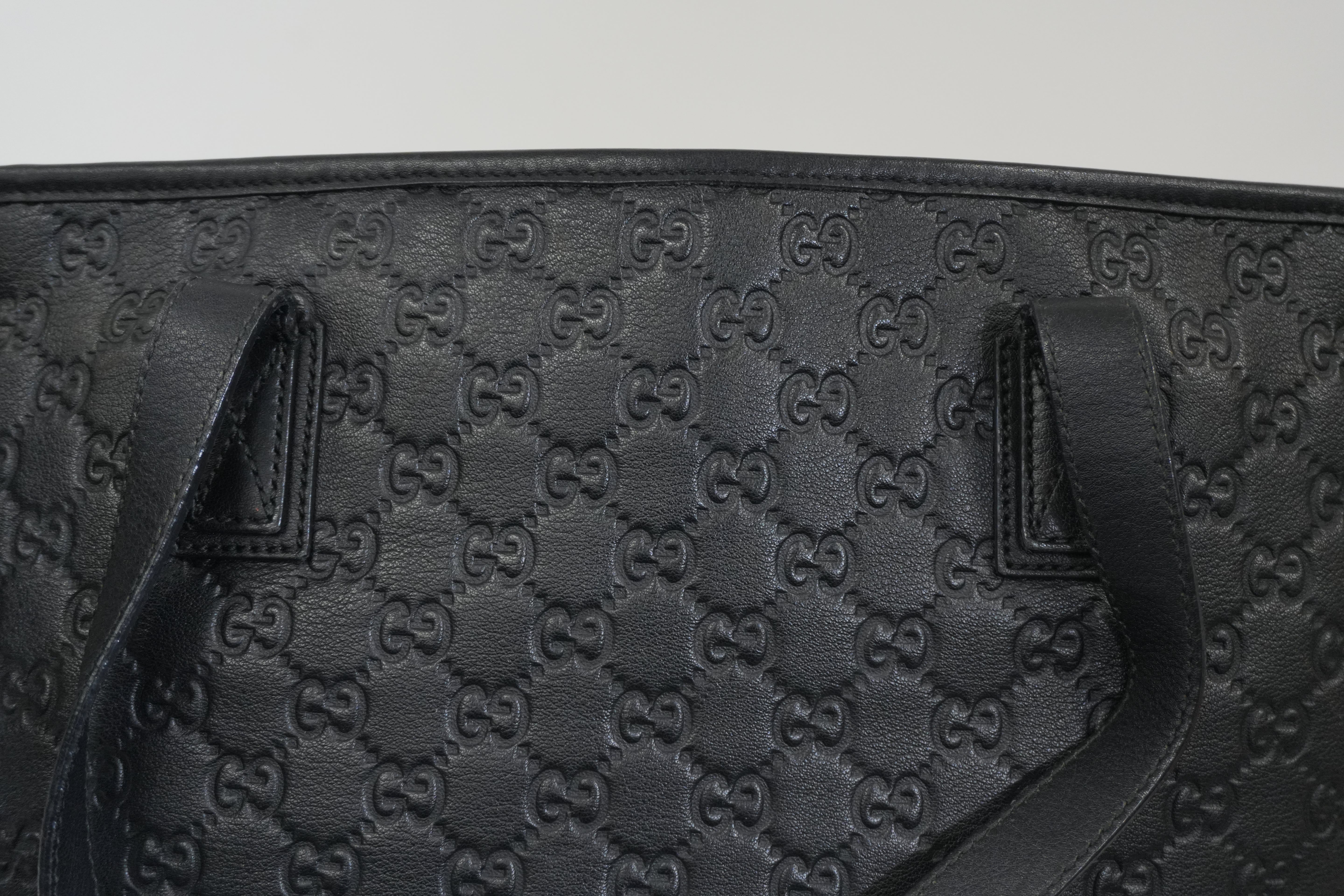 Pre-owned Gucci Guccisima Tote Bag Black