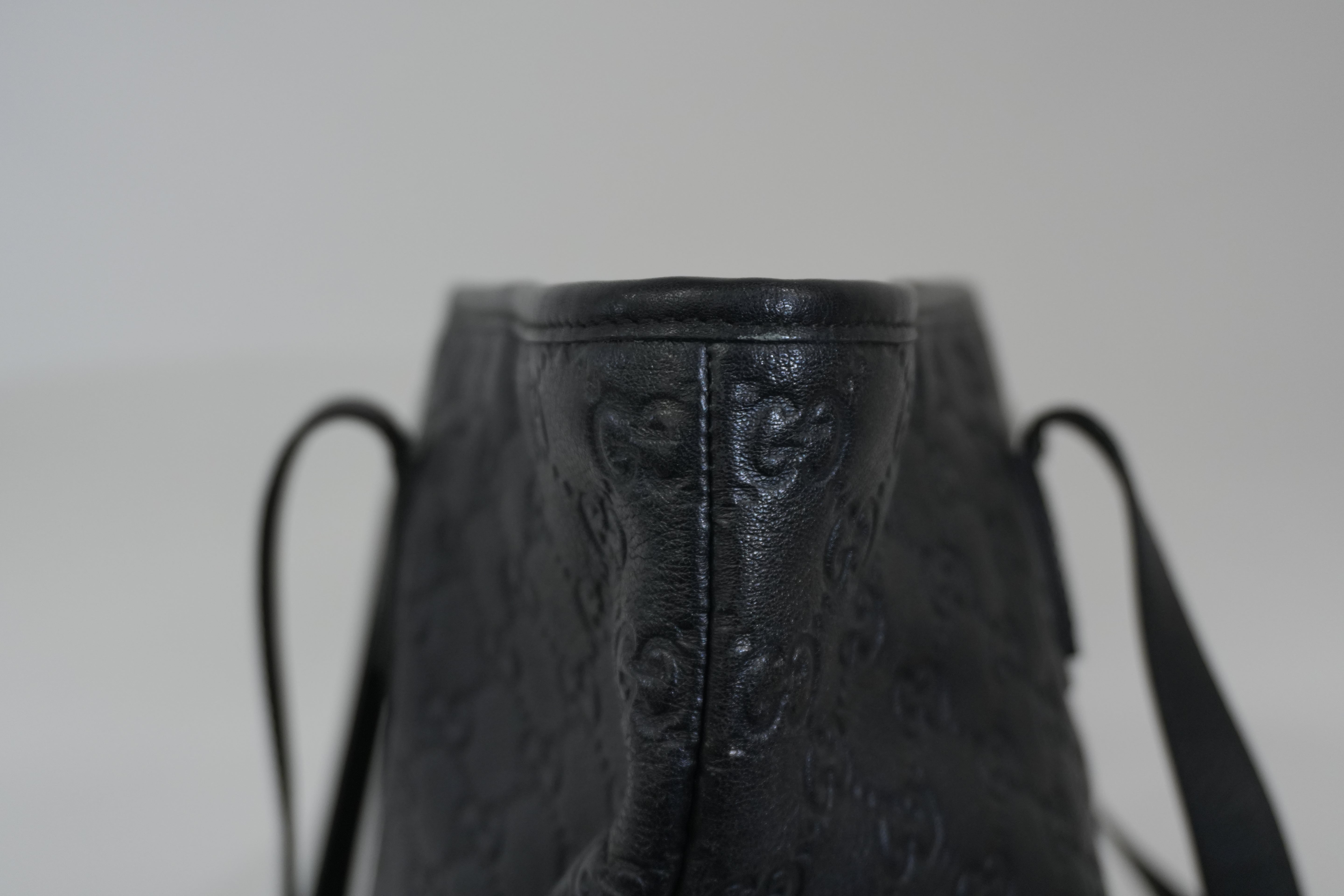 Pre-owned Gucci Guccisima Tote Bag Black