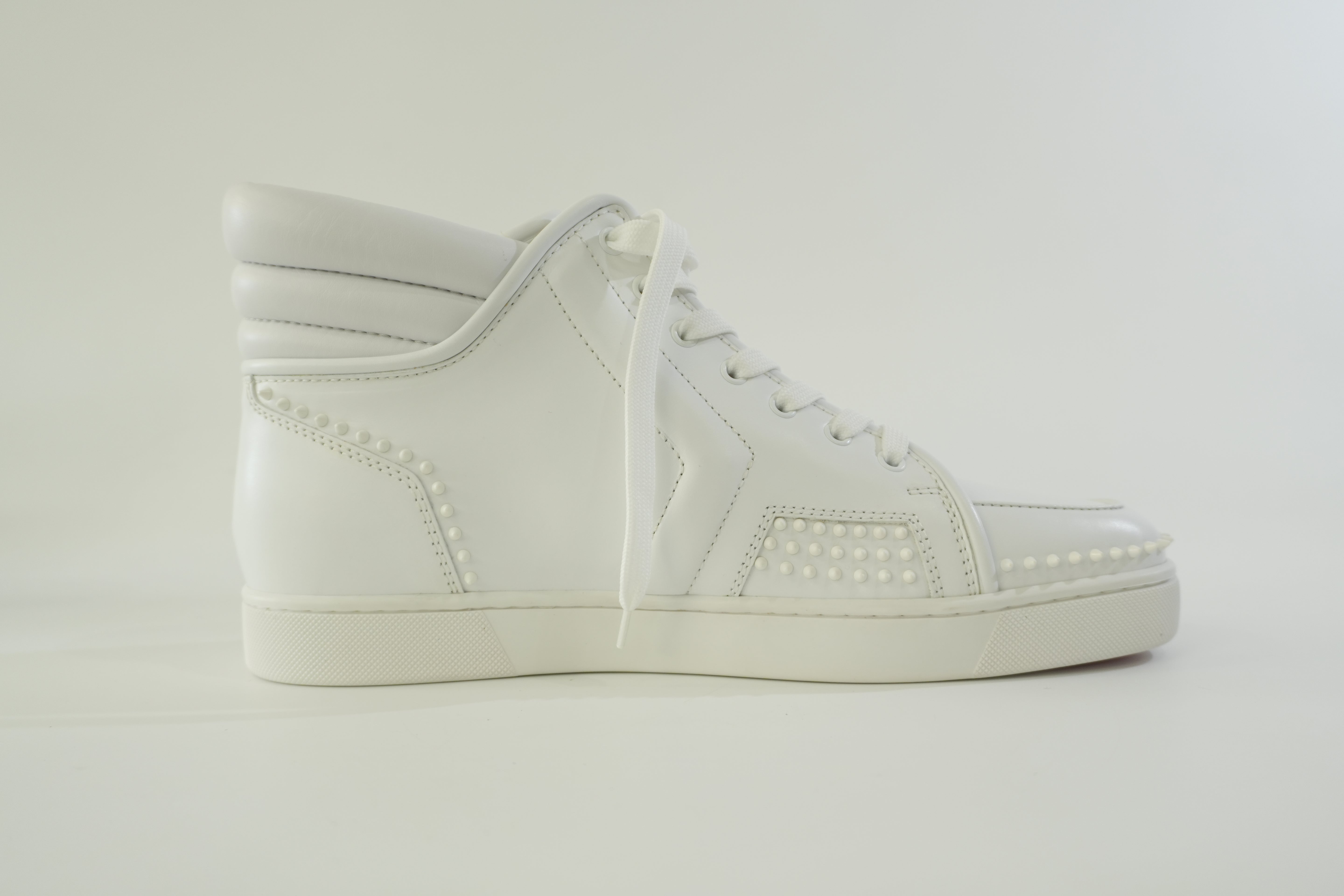 Pre-owned Christian Louboutin Sneakers Size 12 White