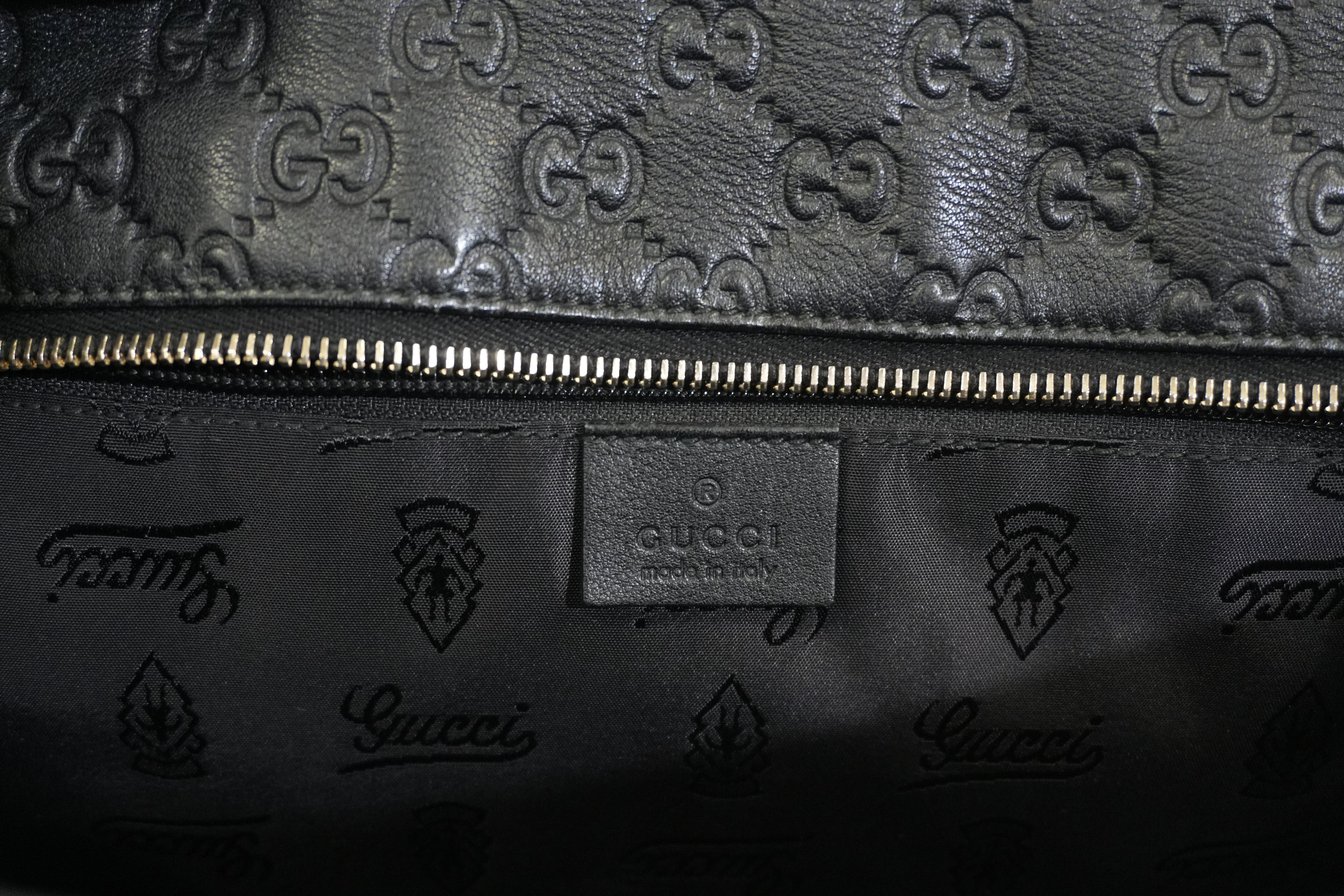 Pre-owned Gucci Guccisima Tote Bag Black