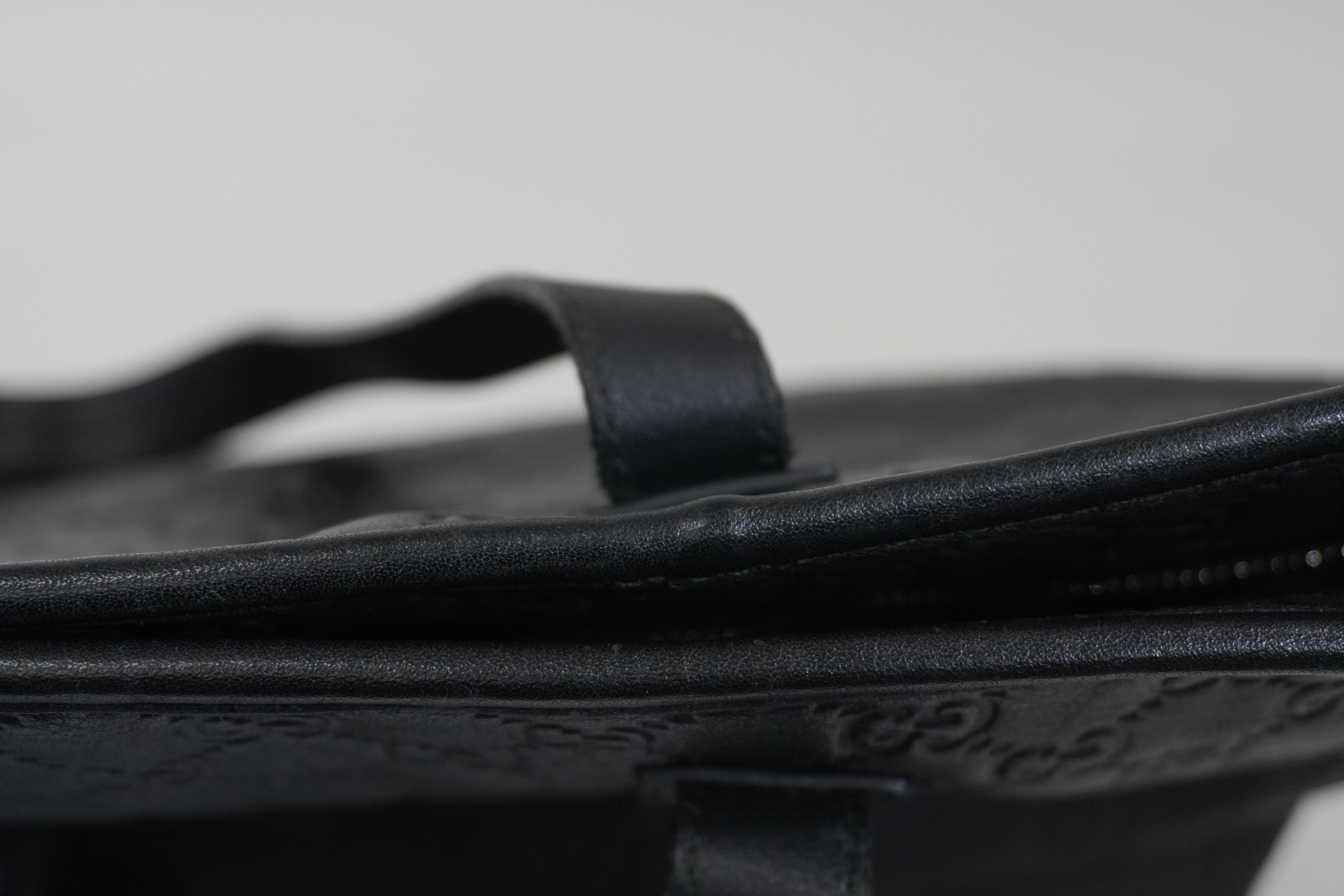 Pre-owned Gucci Guccisima Tote Bag Black