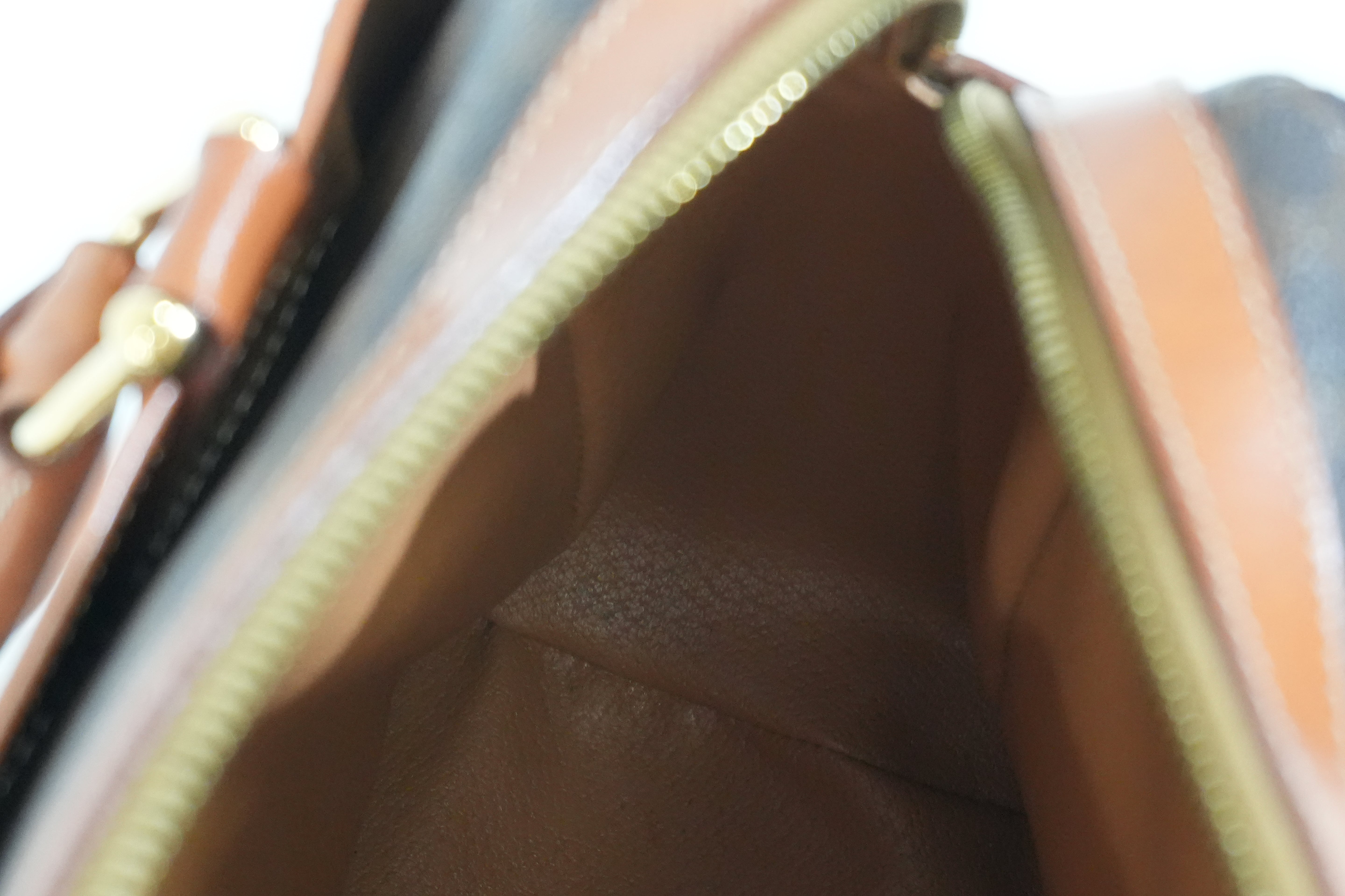 Pre-owned Celine Macadam Boston Bag Brown